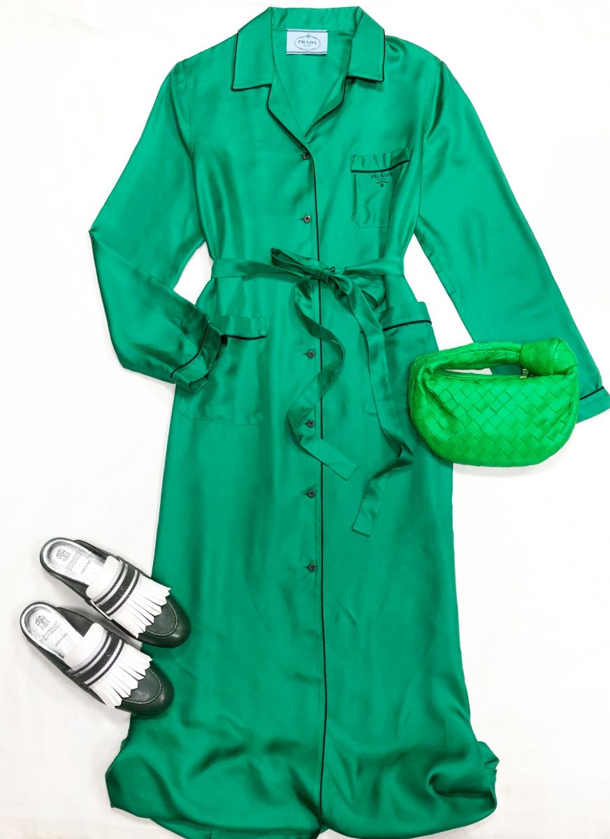 Платье Prada размер 44 цена 46 965 руб
Мюли размер 37 цена 31 310 руб
Сумка Bottega Veneta