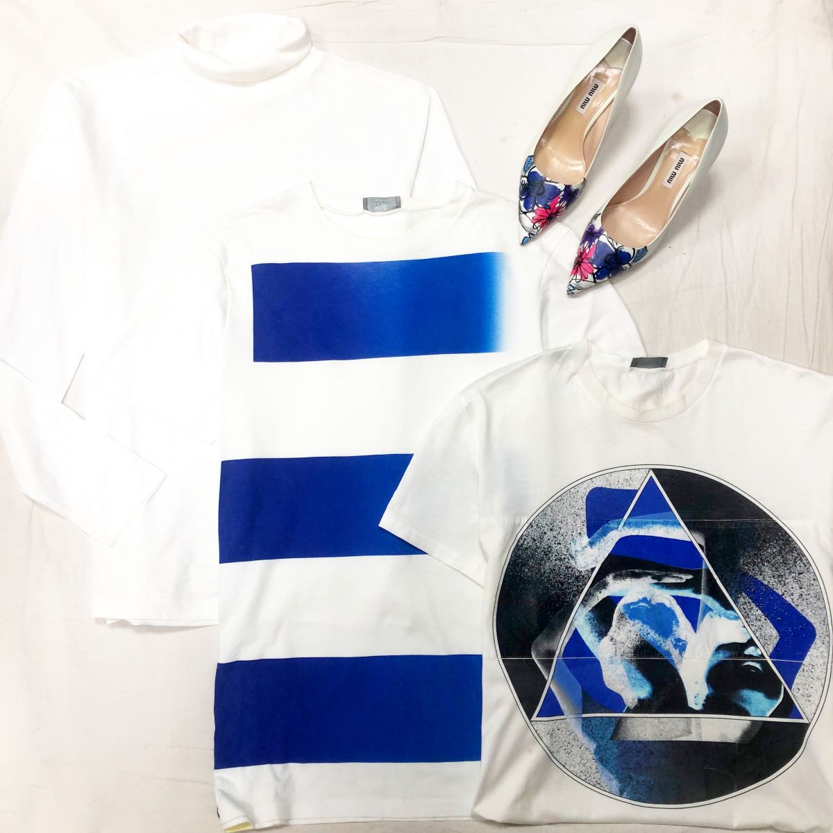 Водолазка PRADA размер S цена 7 828 руб 
Футболки DIOR размер S цена по 7 828 руб