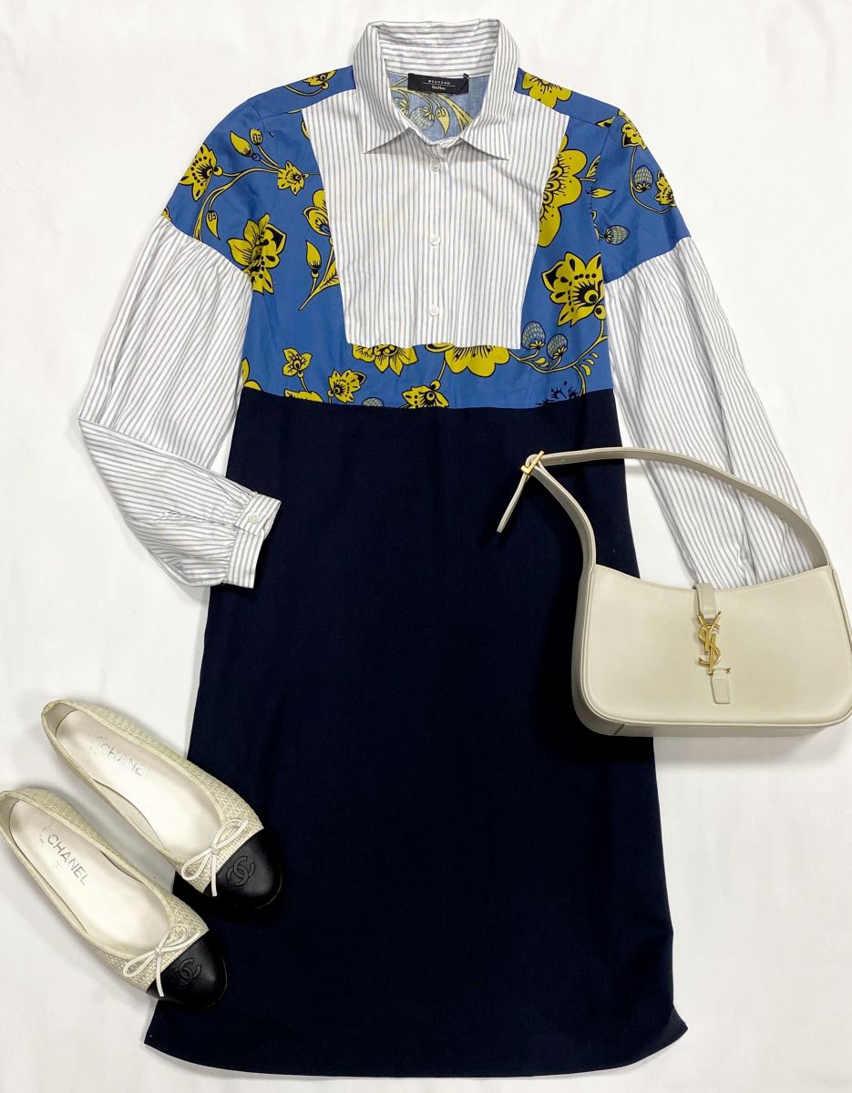 Платье Weekend/ Max Mara размер 38 цена 9 393 руб
Балетки Chanel размер 39.5 цена 31 310 руб
Сумка Saint Laurent 