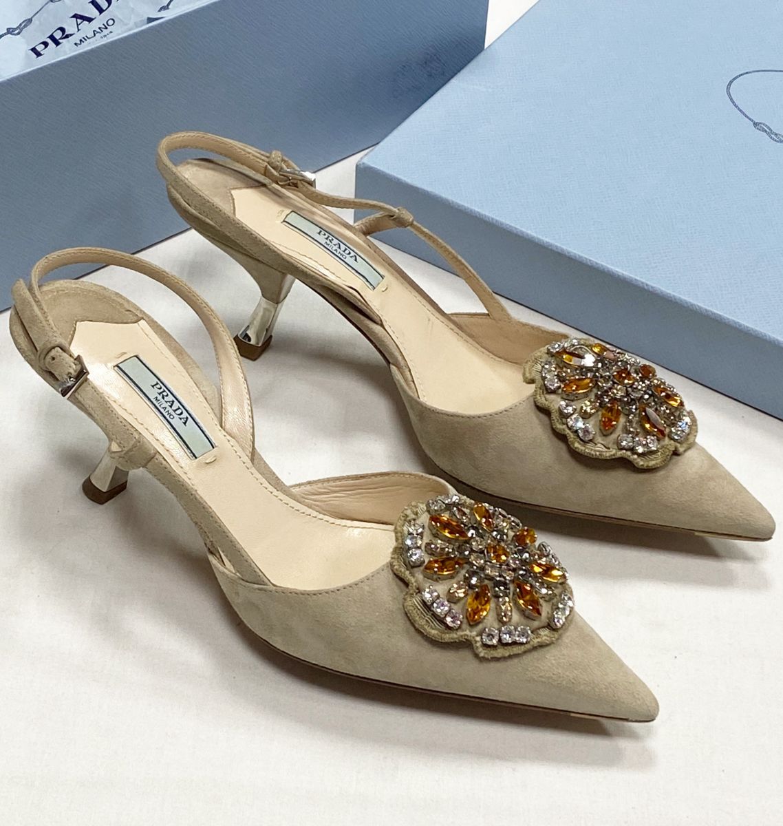 Босоножки /камни/ Prada размер 38 цена 31 310 руб