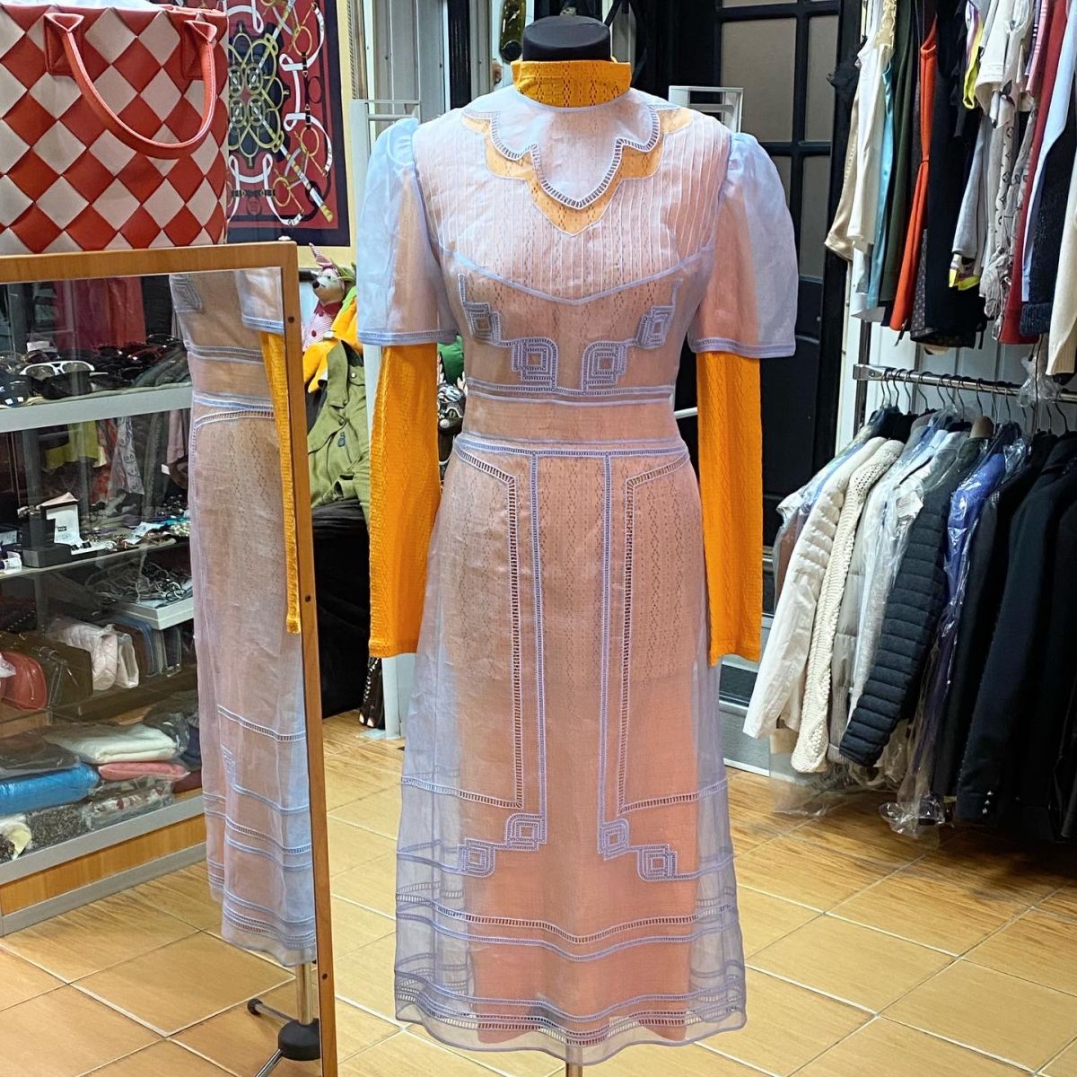 Платье/двойное/ + Воротник Fendi размер 42 цена 30 770 руб 