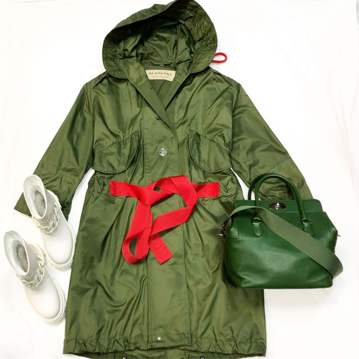 Парка BURBERRY размер 36/38 цена 30 770 руб Сумка HERMES