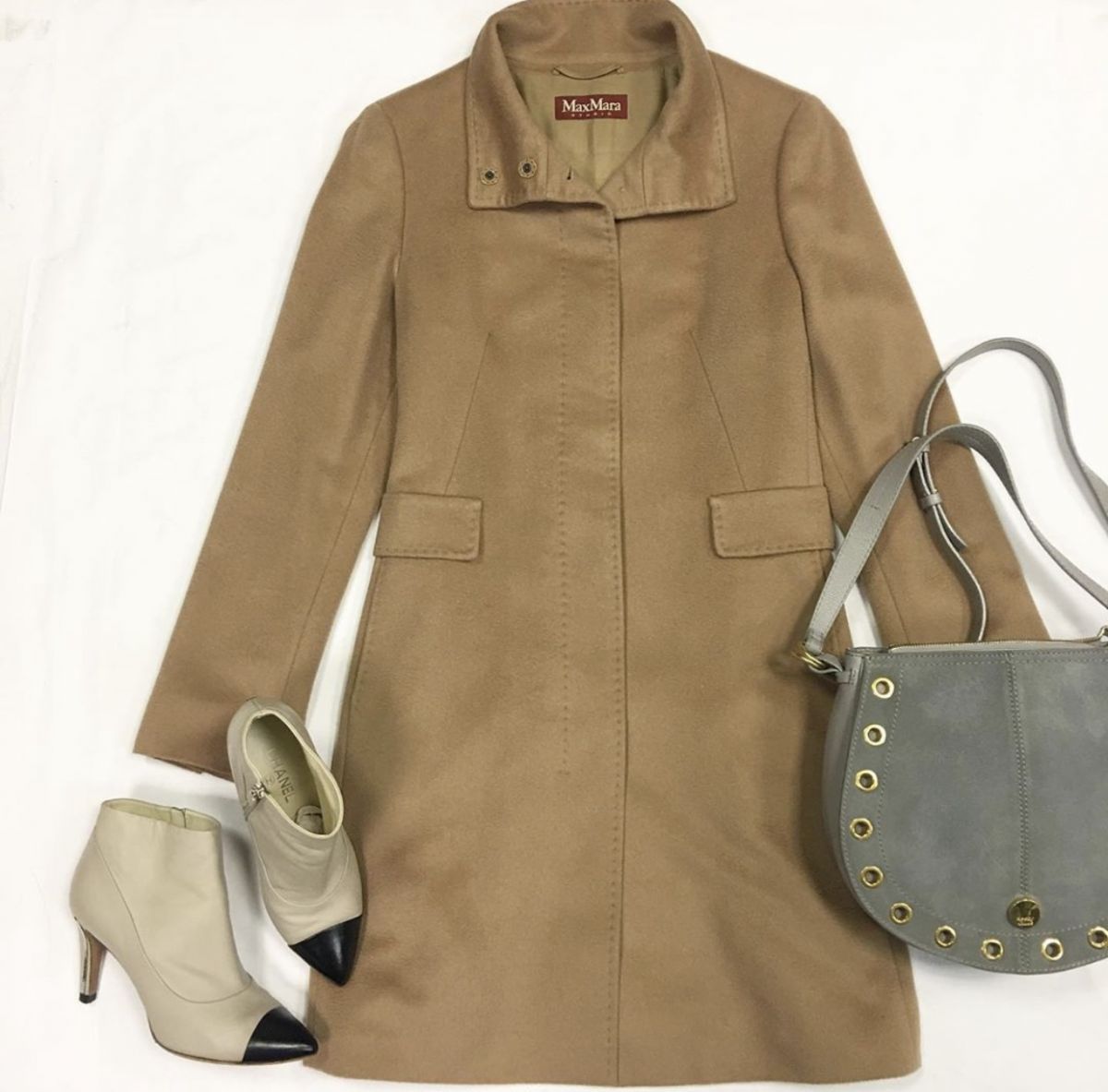 Пальто Max Mara размер 44 цена 23 077 руб Ботильоны Chanel размер 40 цена 7 693 руб Сумка CHLOÈ 