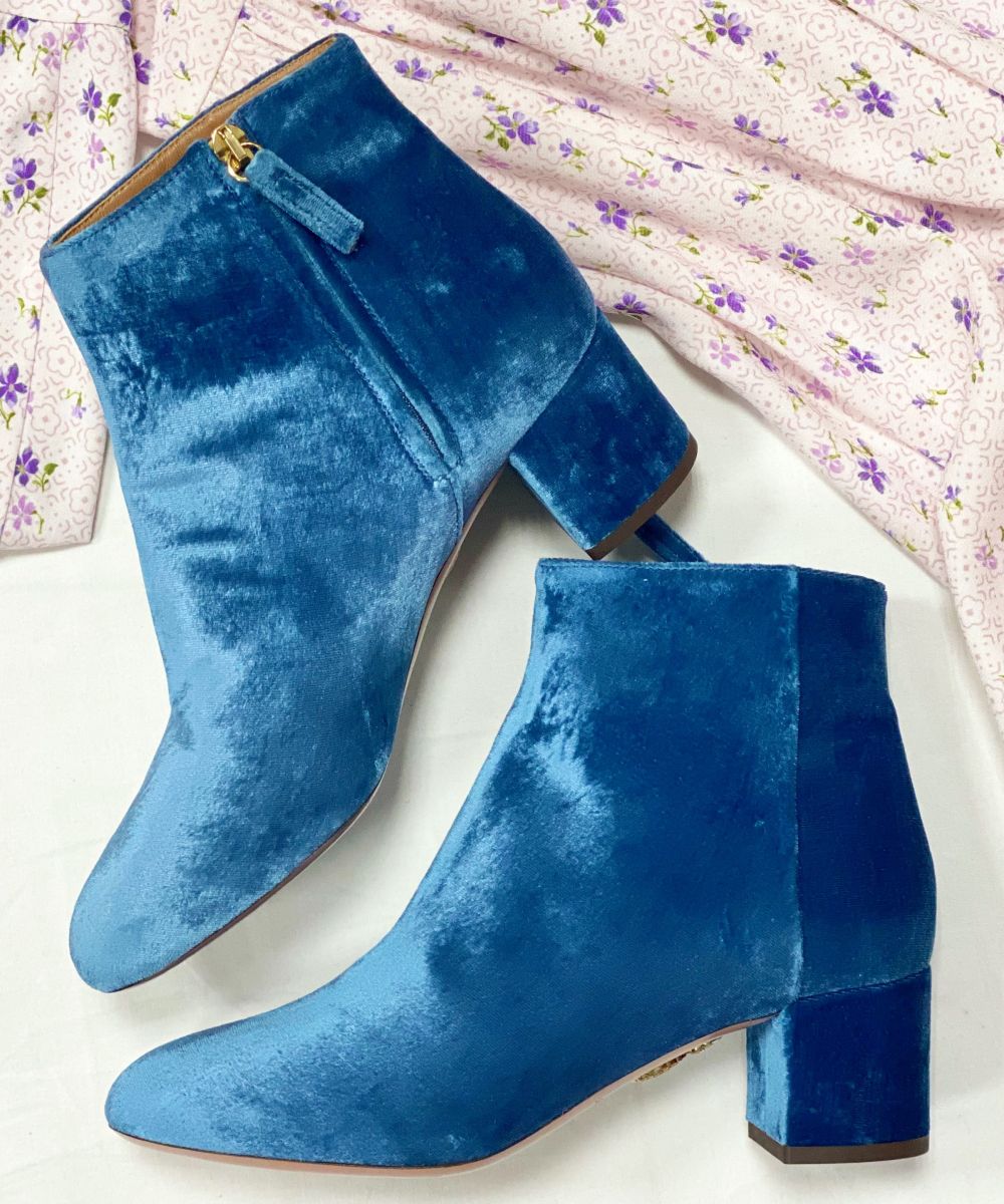 Ботильоны / бархат / Aquazzura размер 37.5 цена 23 483 руб