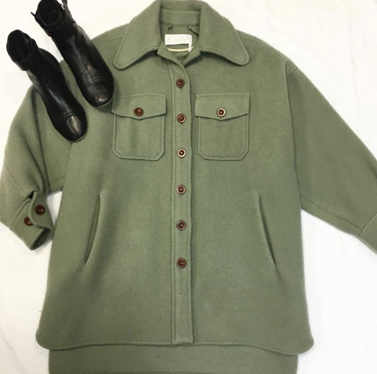 Рубашка - пальто Chloe  размер S цена 23 077 руб