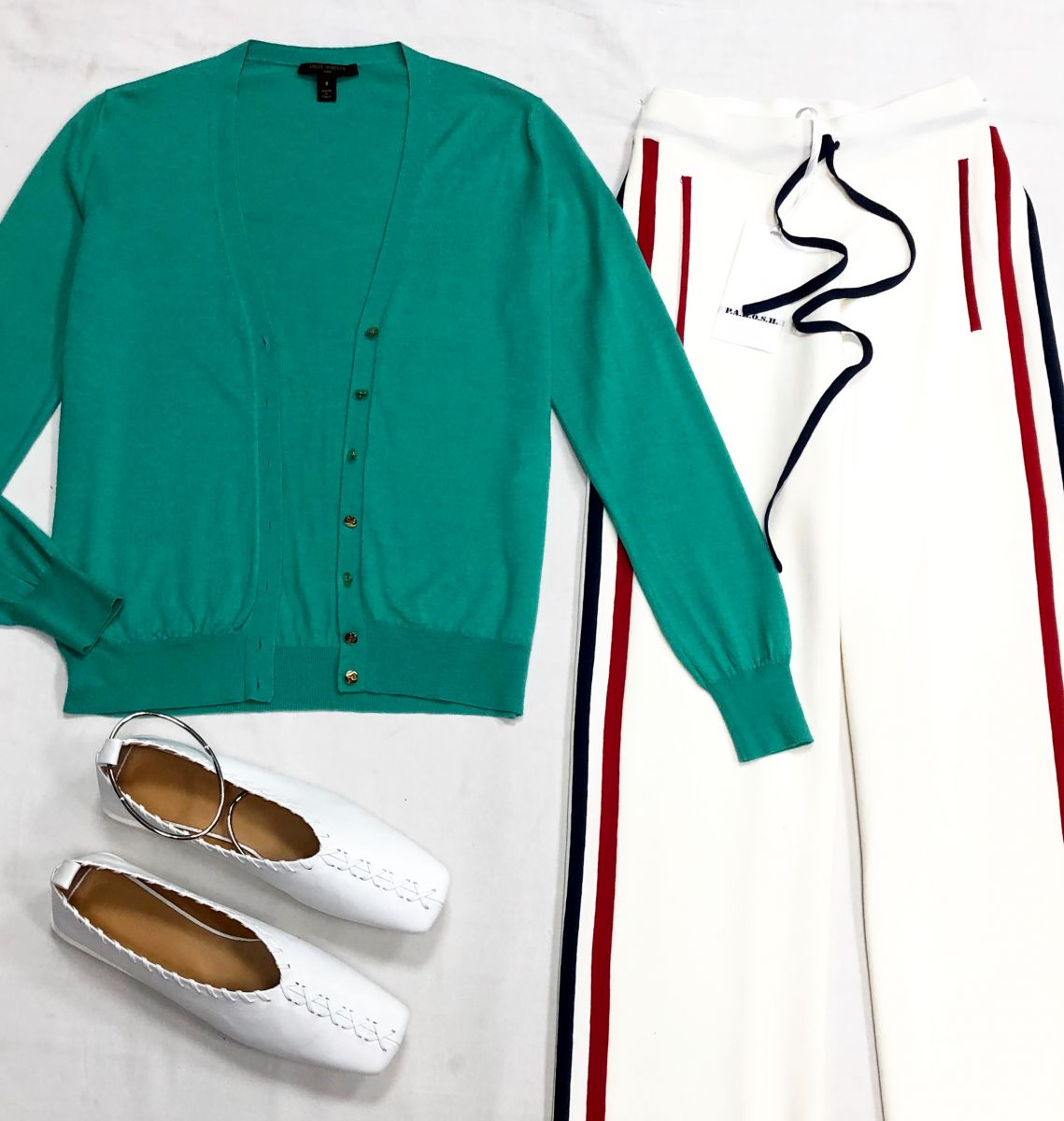 Кардиган Louis Vuitton размер S цена 9 393 рубБрюки PAROSCH размер S цена 9 393 руб/ с биркой/Лоферы Jil Sander размер 40.5 цена 23 483 руб