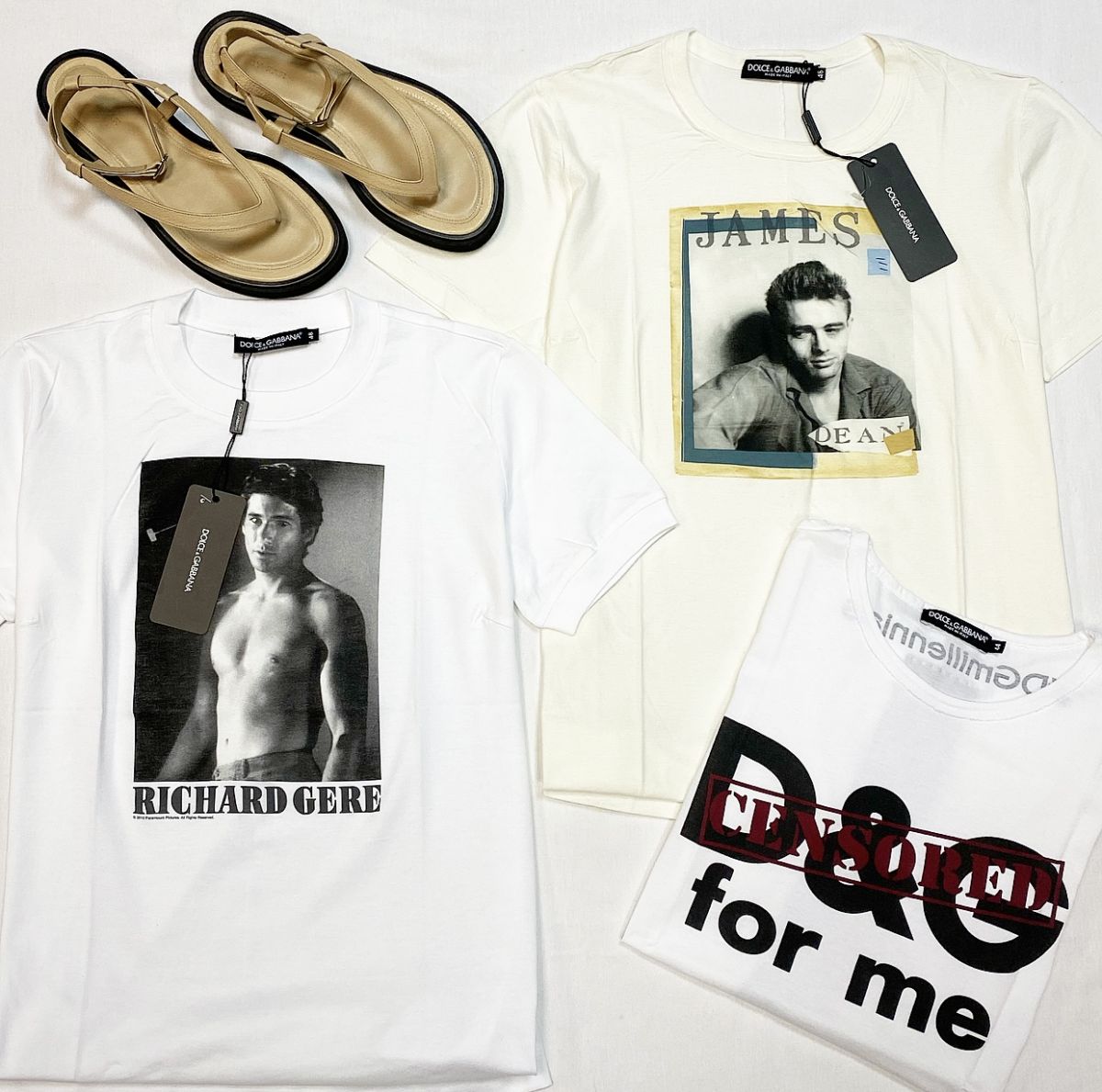 Футболки Dolce Gabbana размер 44-48 цена от 6 154 руб до 9 231 рубБосоножки By Far размер 40 цена 15 385 руб