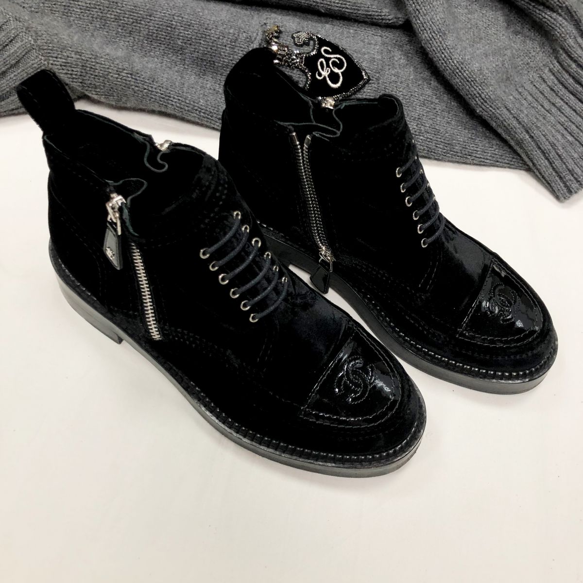 Ботинки Chanel размер 38.1/2 цена 62 620 руб