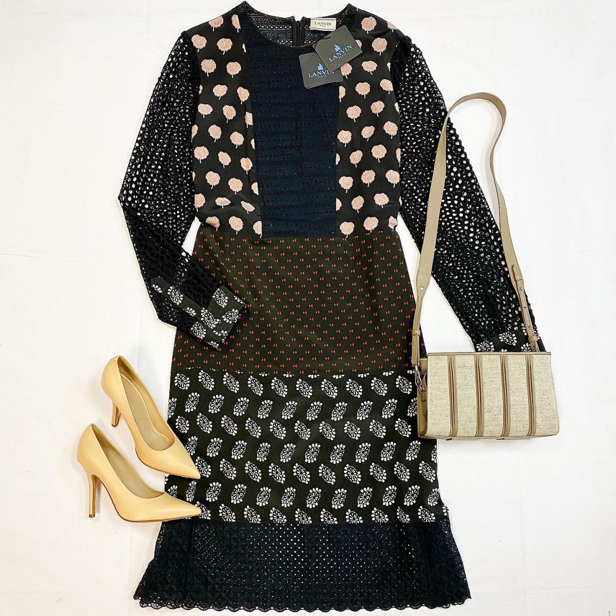 Платье / шёлк / Lanvin размер 46 цена 18 463 руб Туфли Celine размер 36.5 цена 12 308 руб Сумка Max Mara