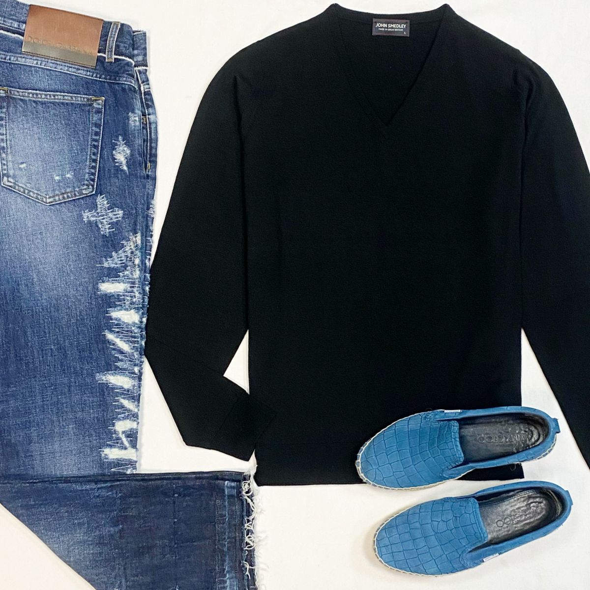 #mechtamen Кофта John Smedley размер L цена 7 693 рубДжинсы Dolce Gabbana размер 52 ценаи7 693 рубЭспадрильи Jimmy Choo размер 40.5 цена 10 770 руб