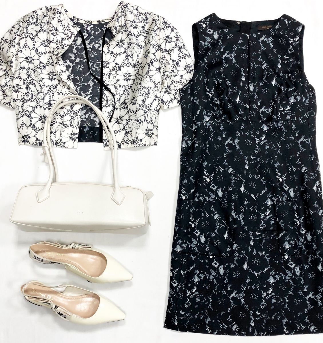 Жакет + Платье Louis Vuitton размер 36 цена 23 483 рубБалетки Christian Dior размер 37 цена 31 310 рубСумка Alaïa