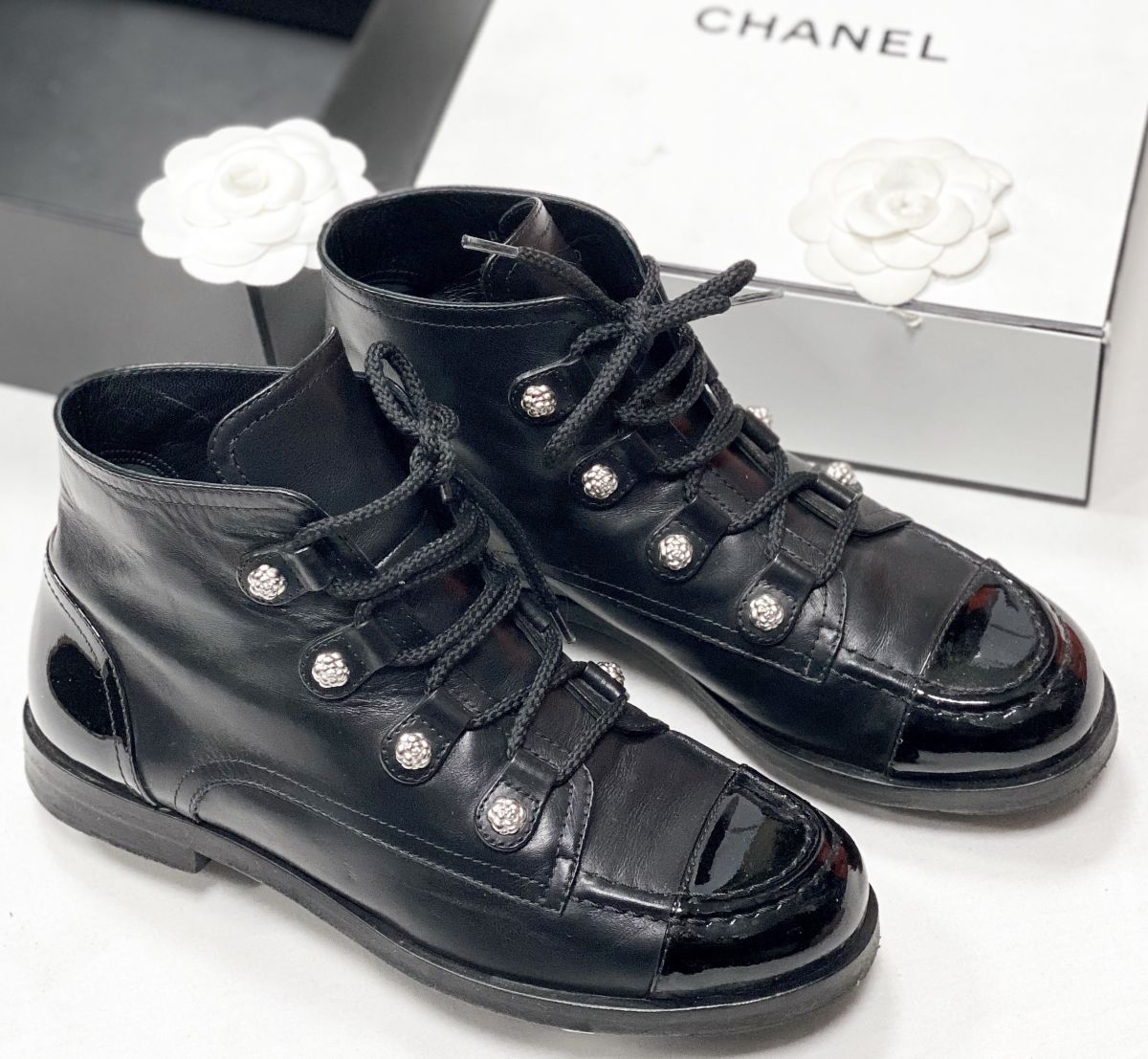 Ботинки Chanel размер 37.5 цена 30 770 руб 