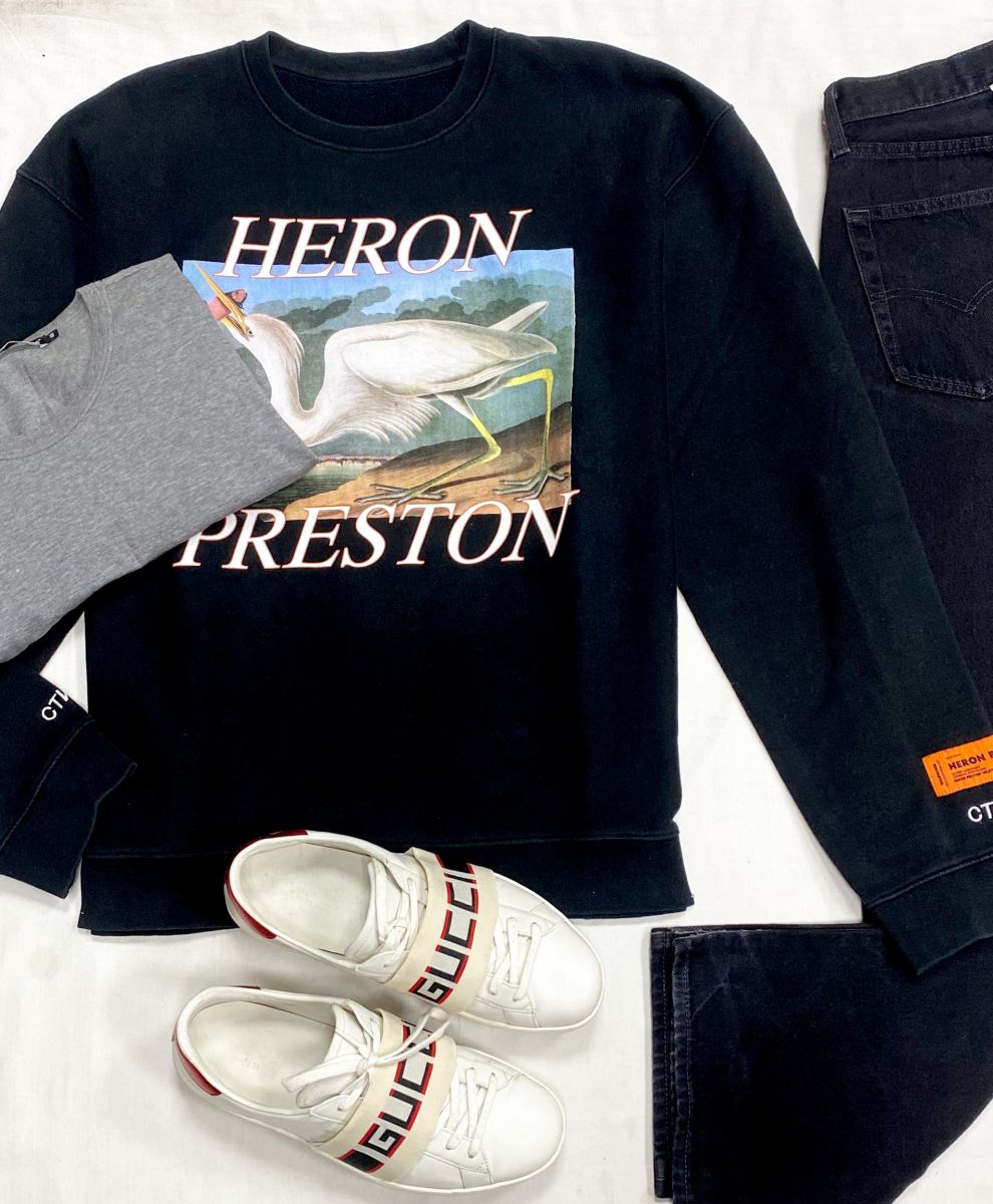#mechtamen Толстовка Heron Preston размер L цена 10 959 руб
Кофта Dolce Gabbana размер 46 цена 6 262 руб
Джинсы размер 32 цена 3 131 руб
Кеды Gucci размер 43.5 цена 23 483 руб