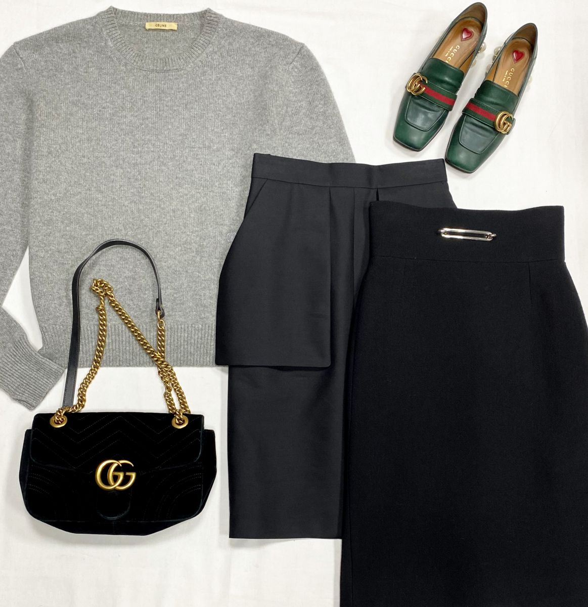 Свитер Celine размер S цена 15 655 руб
Юбки Celine/ Balenciaga размер 34 цена по 10 959 руб
Туфли Gucci размер 35 цена 23 483 руб
Сумка Gucci 