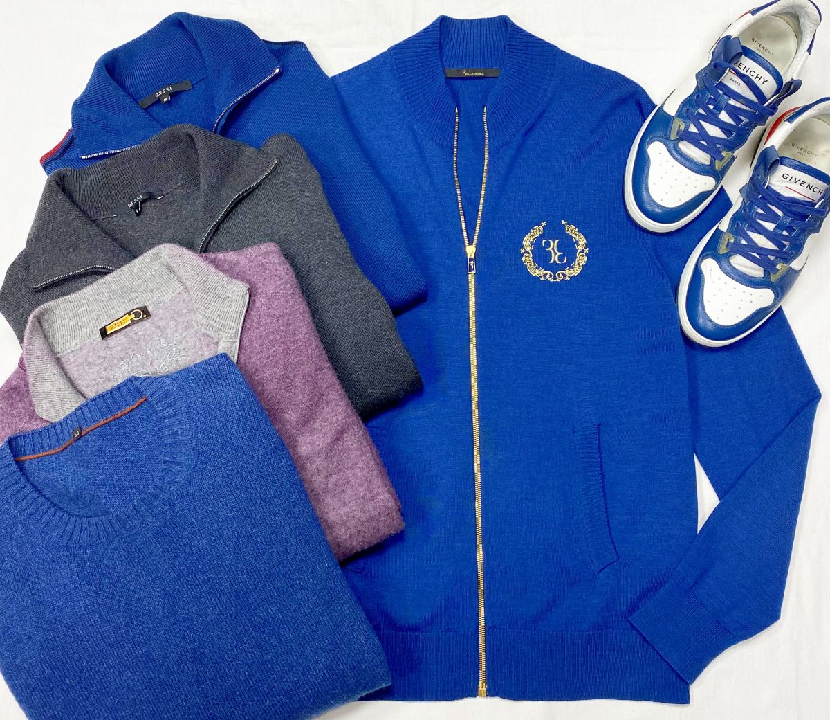 #mechtamen Кардиган Billionaire размер M цена 23 483 руб 
Gucci размер M-L цена по 15 655 руб 
Джемпер / кашемир / Zilli размер 48 цена 23 483 руб 
/ кашемир /  размер 56 цена 15 655 руб 
Кеды Givenchy размер 42 цена 15 655 руб