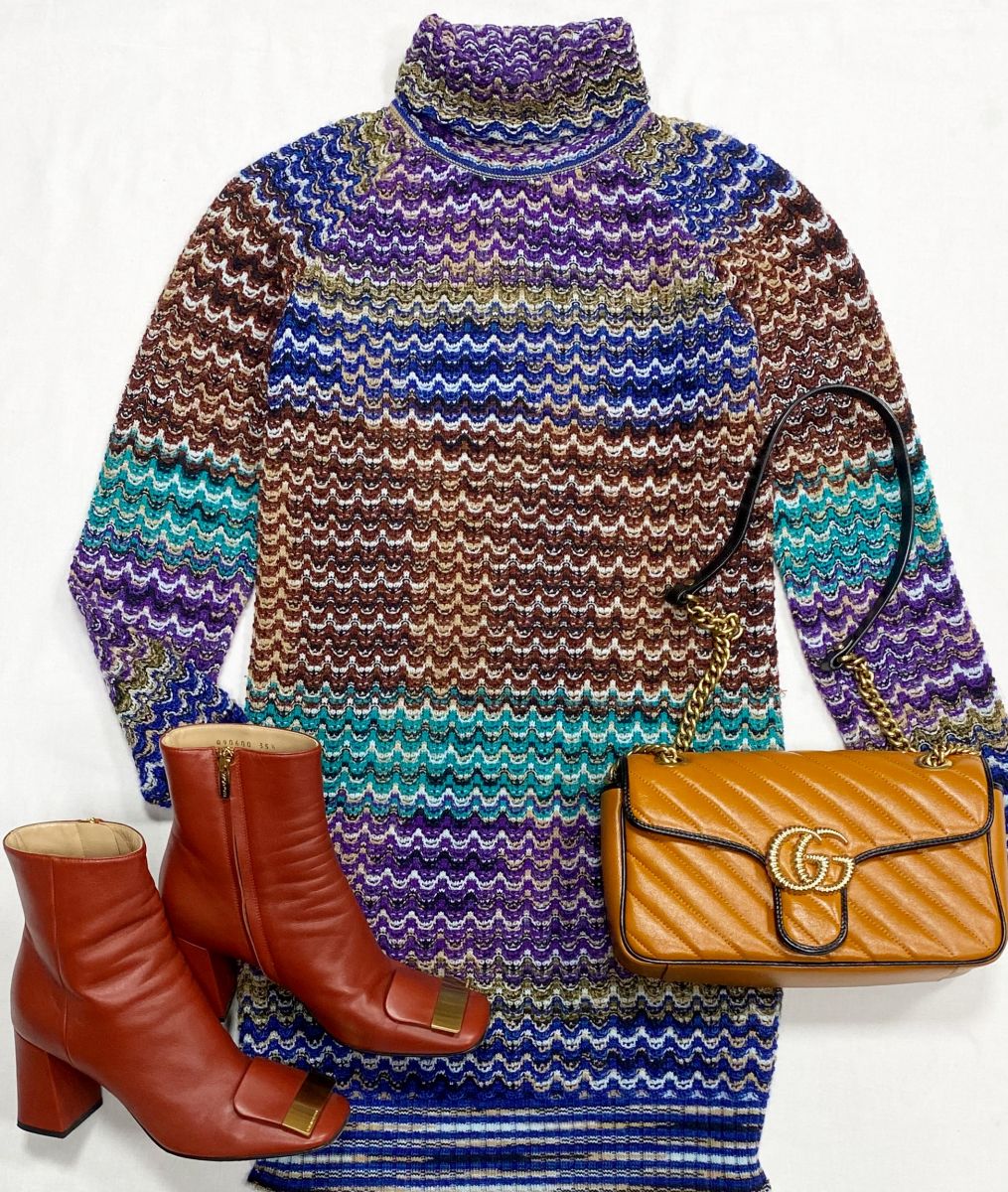 Платье Missoni размер 38 цена 7 828 руб
Ботильоны Sergio Rossi размер 35.5 цена 23 483 руб
Сумка Gucci