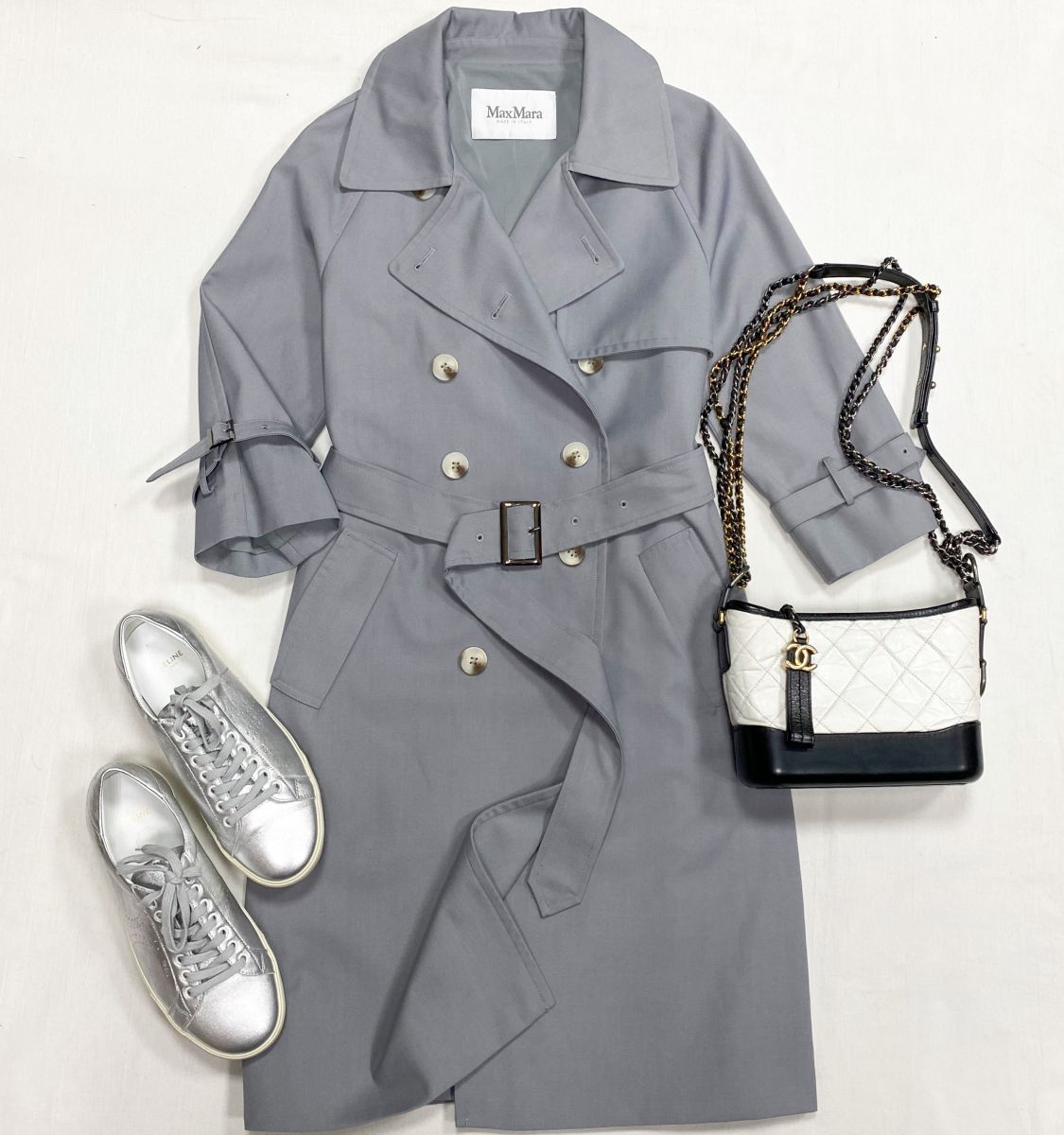 Плащ Max Mara размер S цена 23 483 руб Кеды Celine размер 39 цена 23 483 руб Сумка Chanel