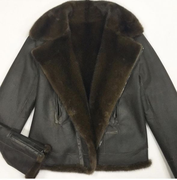 Косуха /кожа/мех норки/ Brunello Cucinelli 
