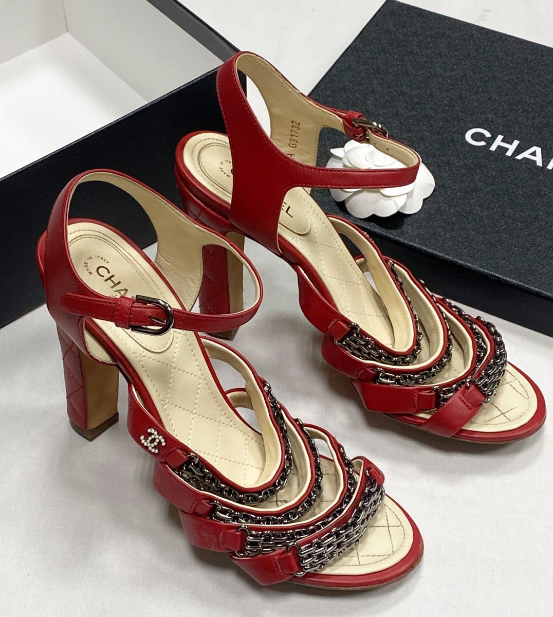 Босоножки Chanel размер 38.5 цена 46 965 руб
