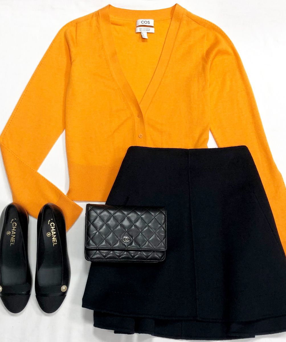 Кофта-Кардиган Cos размер S цена 4 697 руб
Юбка Carven размер 38 цена 3 131 руб
Туфли Chanel размер 37.5 цена 62 620 руб
Сумочка Chanel