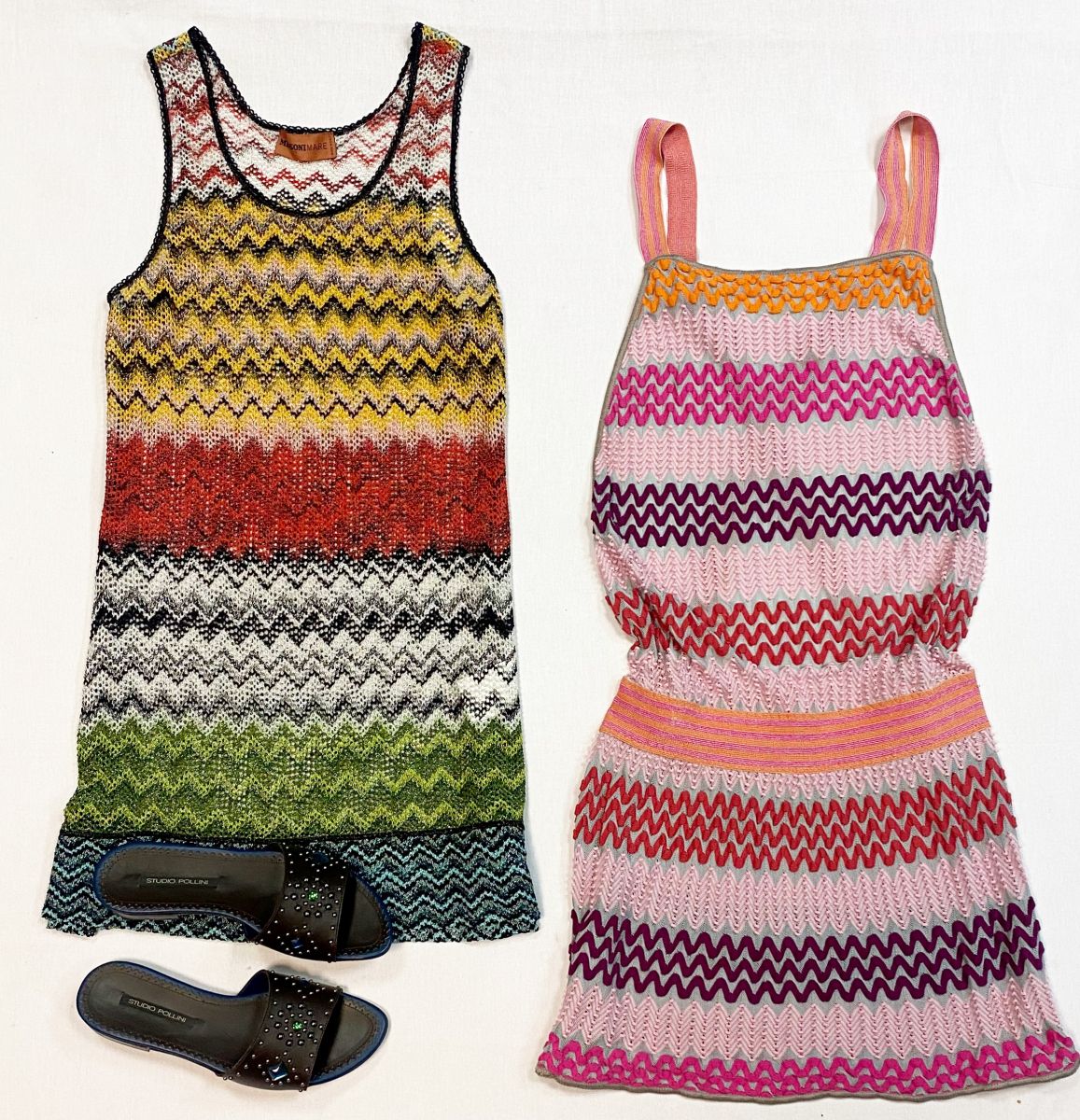 Туника Missoni размер 42 цена 10 770 руб
Сарафан Missoni размер 42 цена 9 232 руб
Сабо Studio Pollini размер 37 цена 7 693 руб 