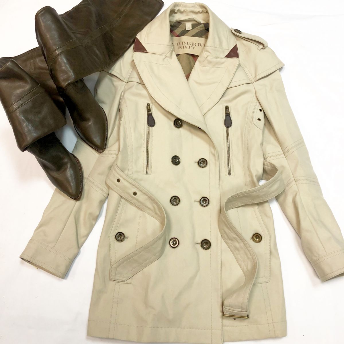 Плащ BURBERRY размер 36/40 цена 23 078 руб