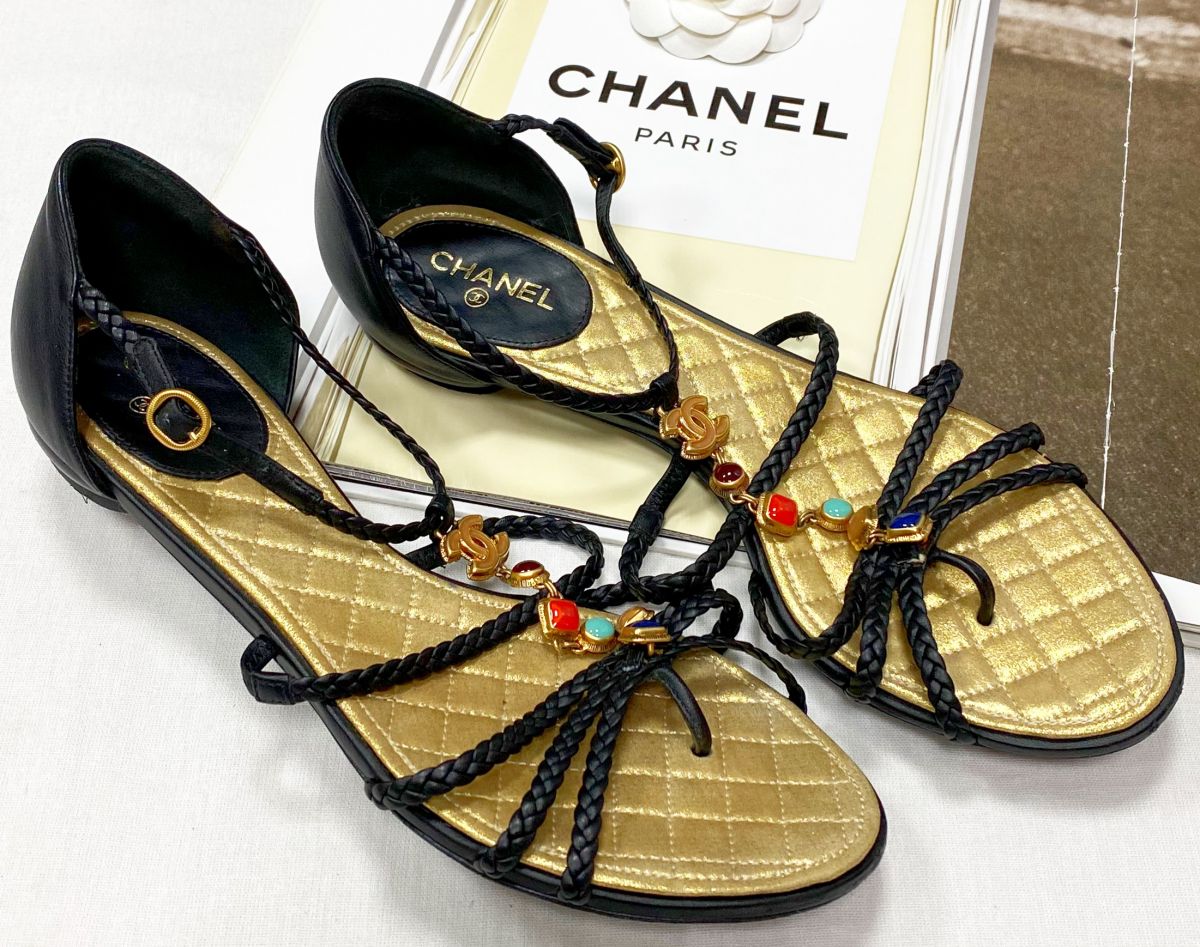 Босоножки Chanel размер 39.5 цена 23 483 руб