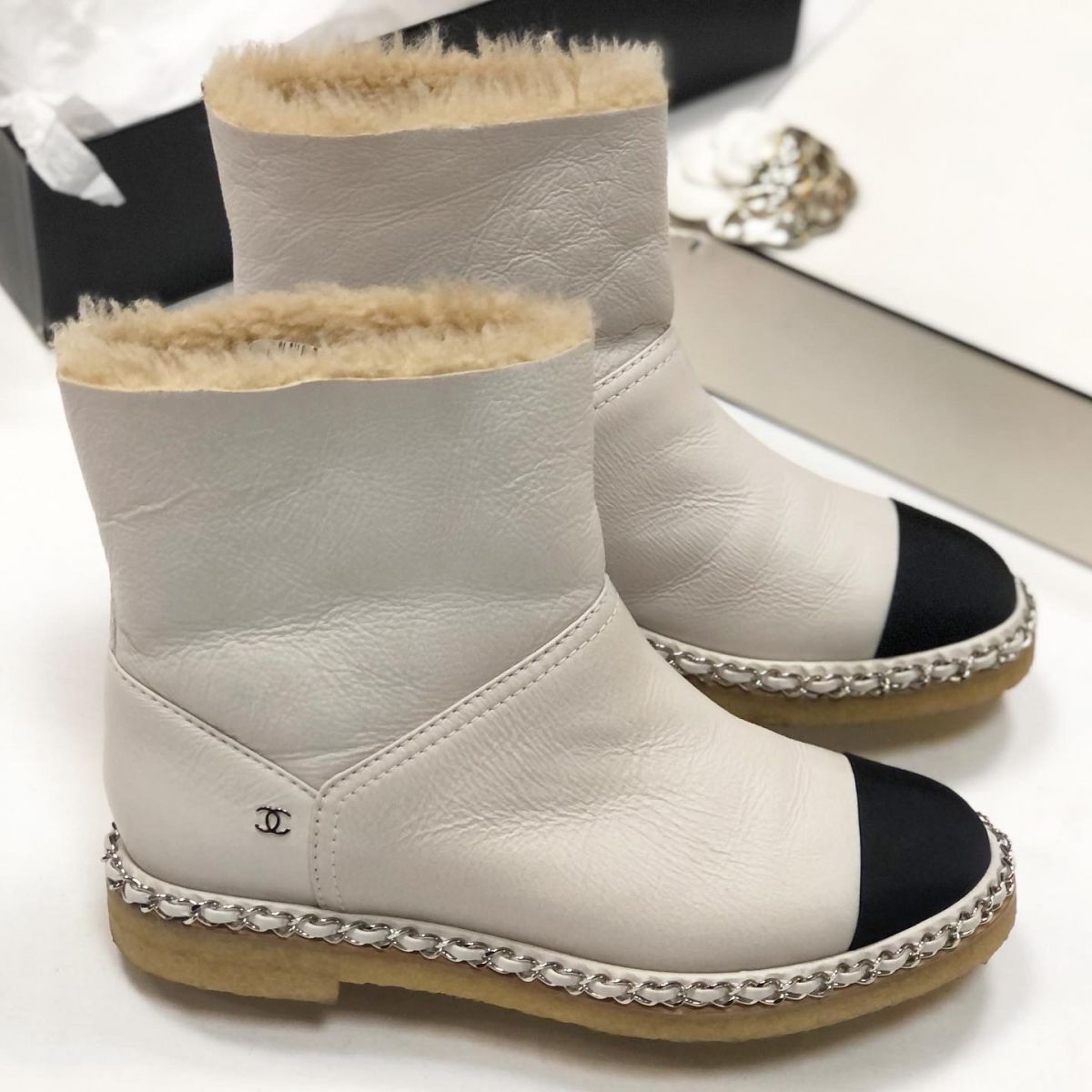 Сапоги зимние Chanel размер 38 цена 69 233 руб 