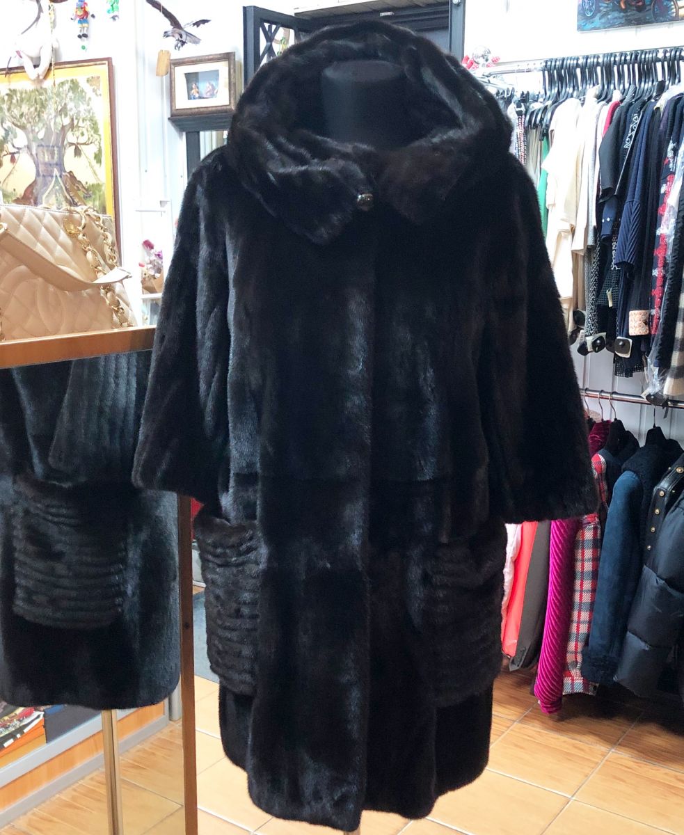 Шуба+ Хомут/ мех норки / Braschi размер 42 цена 93 930 руб