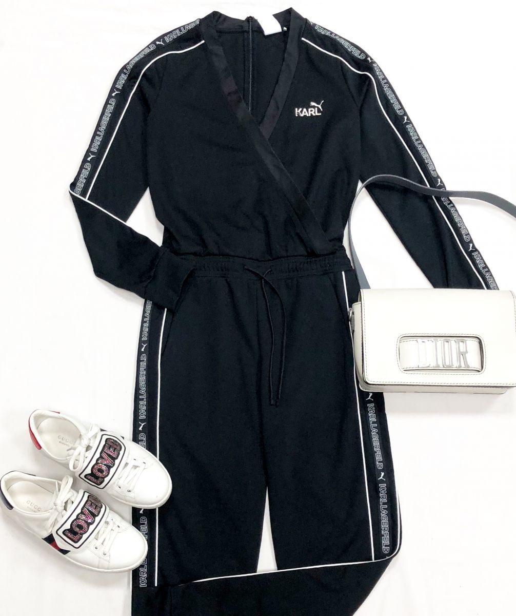 Комбинезон Karl LAGERFELD размер XS цена 7 828 руб
Кеды Gucci размер 36 цена 15 655 руб
Сумка Christian Dior