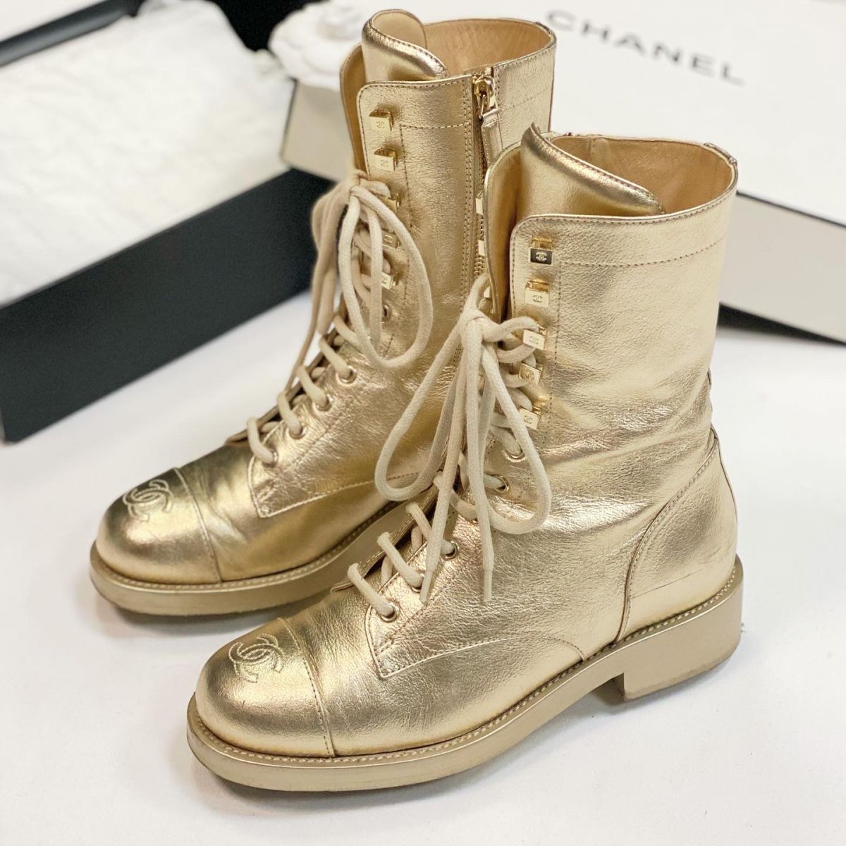 Ботинки Chanel размер 38 цена 30 770 руб 