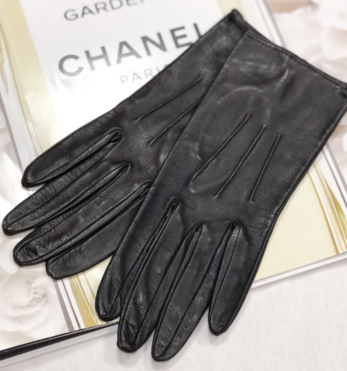 Перчатки/ кожа/ Chanel размер 6.5 цена 46 965 руб 