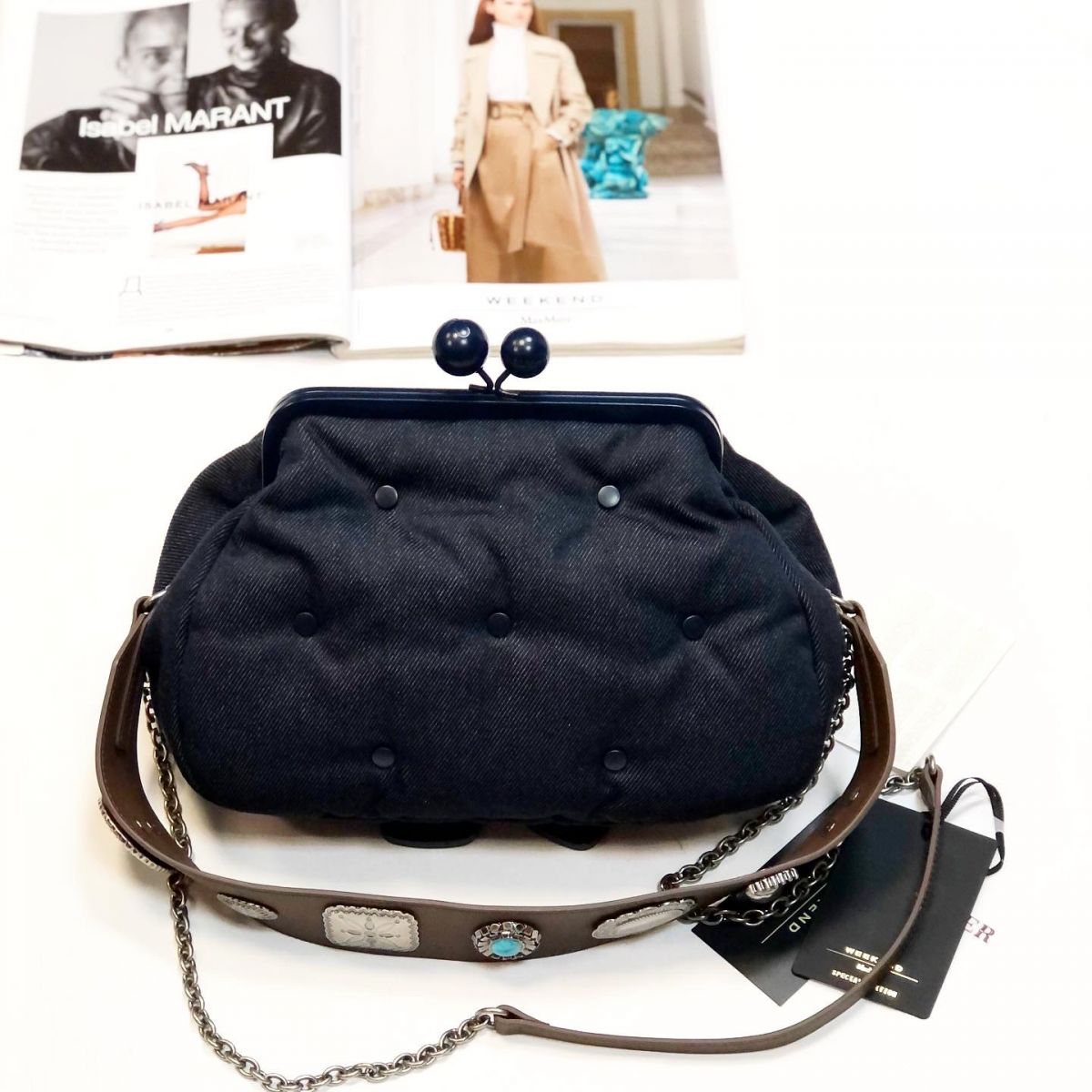 Сумочка джинсовая Weekend Max Mara размер 27*20 цена 27 693 руб /карточки/ 