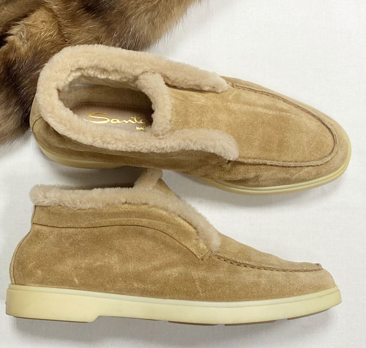 Лоферы /на меху/ Santoni размер 38 цена 18 786 руб 