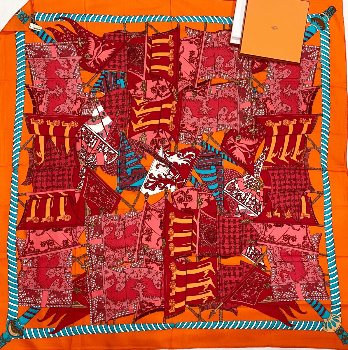 
Палантин / кашемир / шелк / Hermès размер 140/140 цена 93 930 руб  / новый с биркой / 