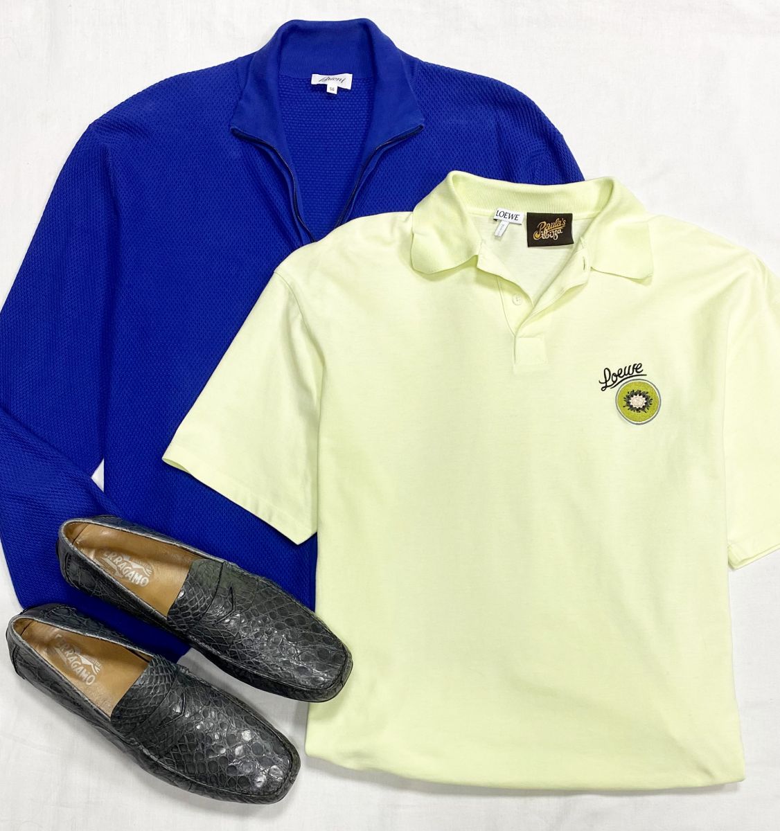 #mechtamen Кардиган Brioni размер 56 цена 15 655 руб
Поло Loewe размер XXS цена 10 959 руб
Мокасины/ крокодил/ Salvatore Ferragamo размер 46 цена 31 310 руб