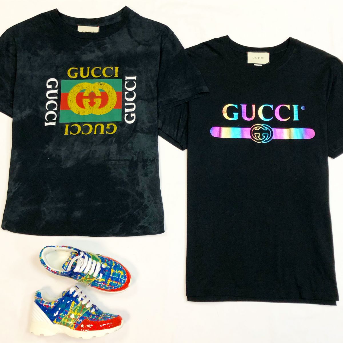 Футболки Gucci размер M цена по 9 231 рубКроссовки Chanel размер 35.5 цена 23 078 руб