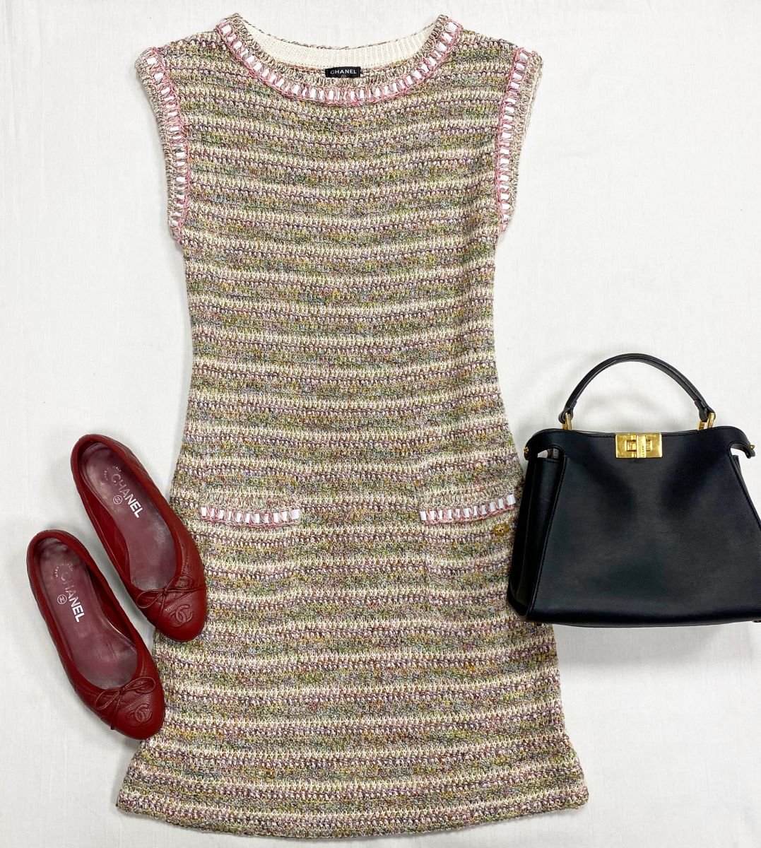 Платье Chanel размер 38 цена 78 275 руб Балетки Chanel размер 36.5 цена 31 310 руб Сумка Fendi