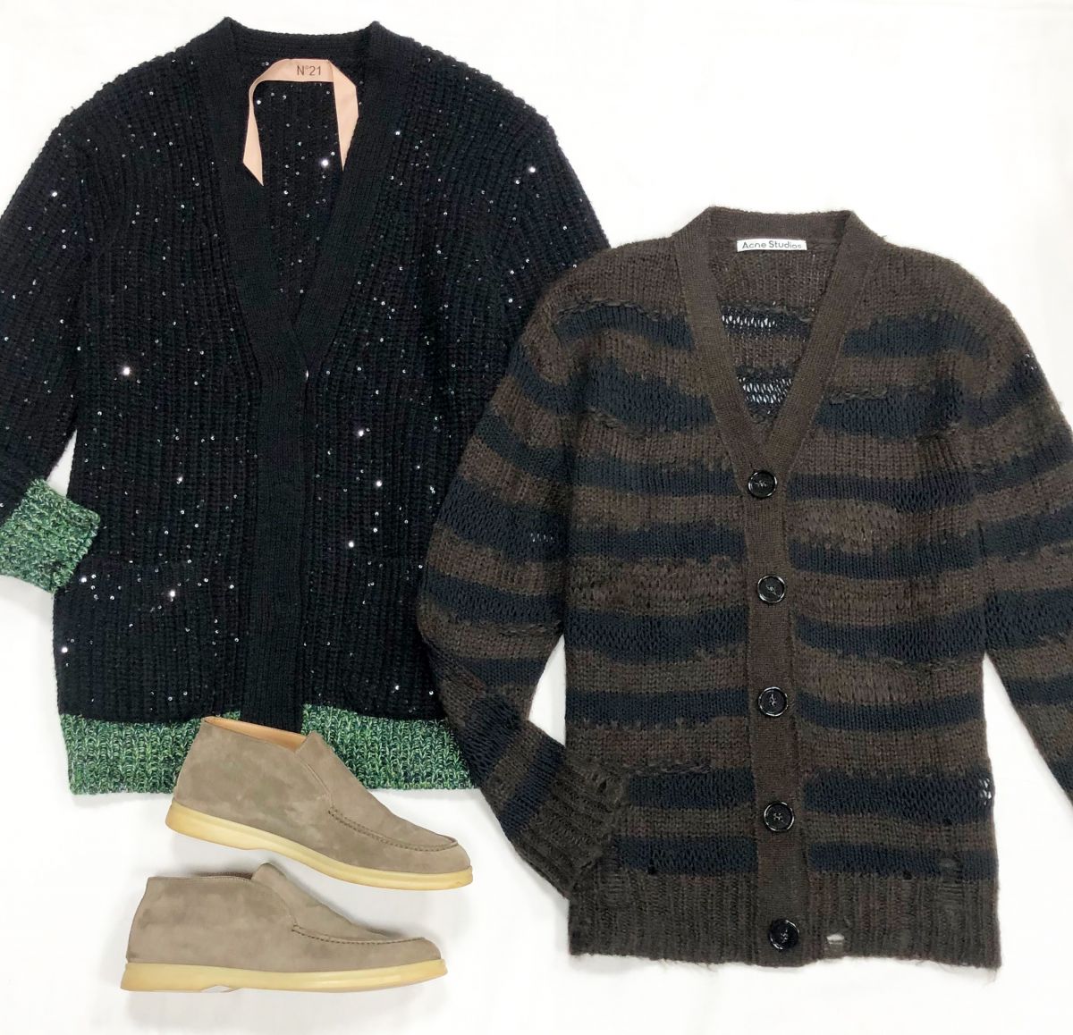 Кардиган/пайетки/ N21 размер XS цена 15 385 руб
Кардиган Acne Studios размер XS цена 15 385 руб
Лоферы размер 39 цена 46 155 руб