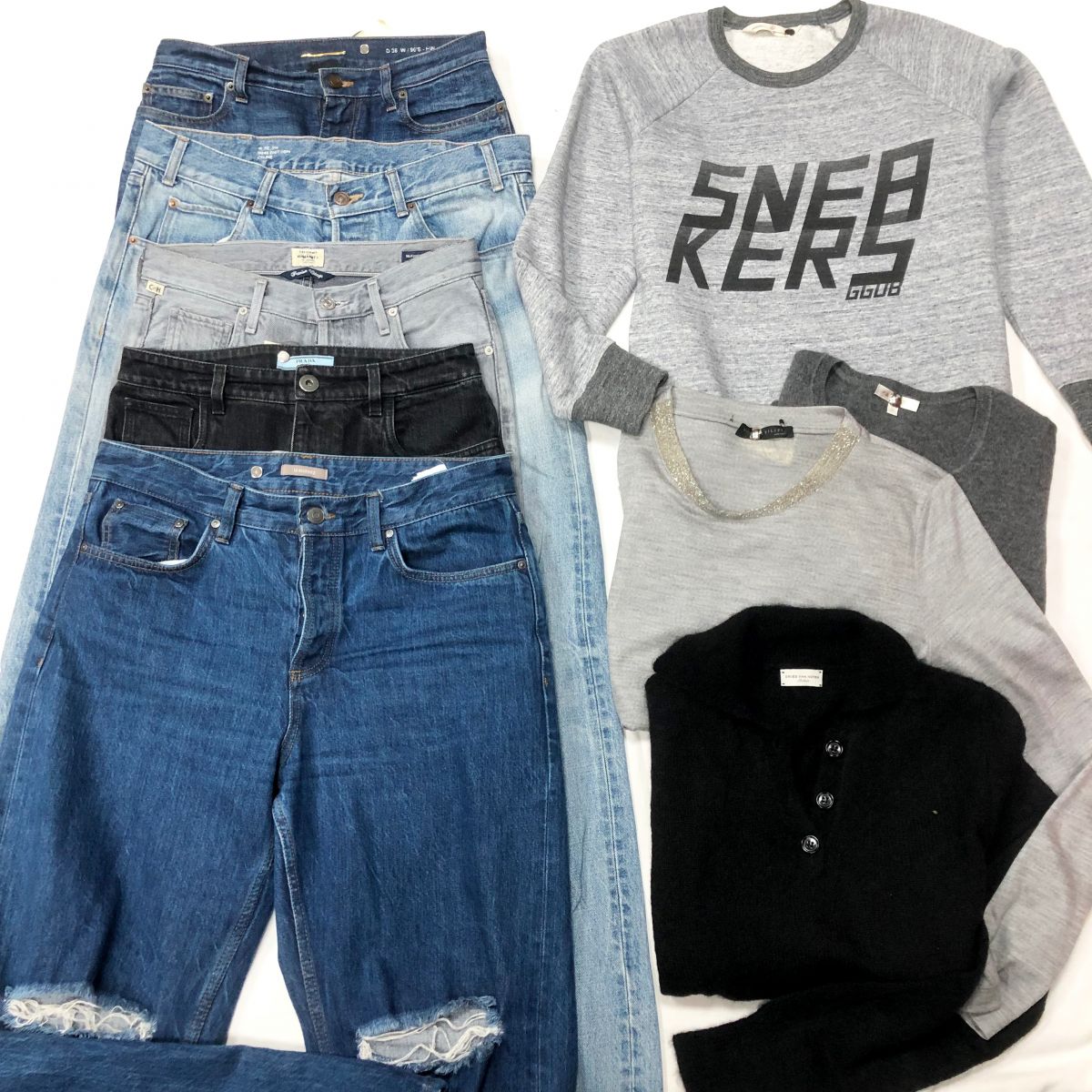 Джинсы SAINT LAURENT/CITEZEN / CELINE / 12STOREEZ размер L цена 23 463 руб Толстовка GGBD / Кофты /кашемир/ PAULEKA / FABIANNA FILLIPPI / DRIES VAN NOTTEN / PRADA размер S|M цена 7 828 руб / 10 959 руб
