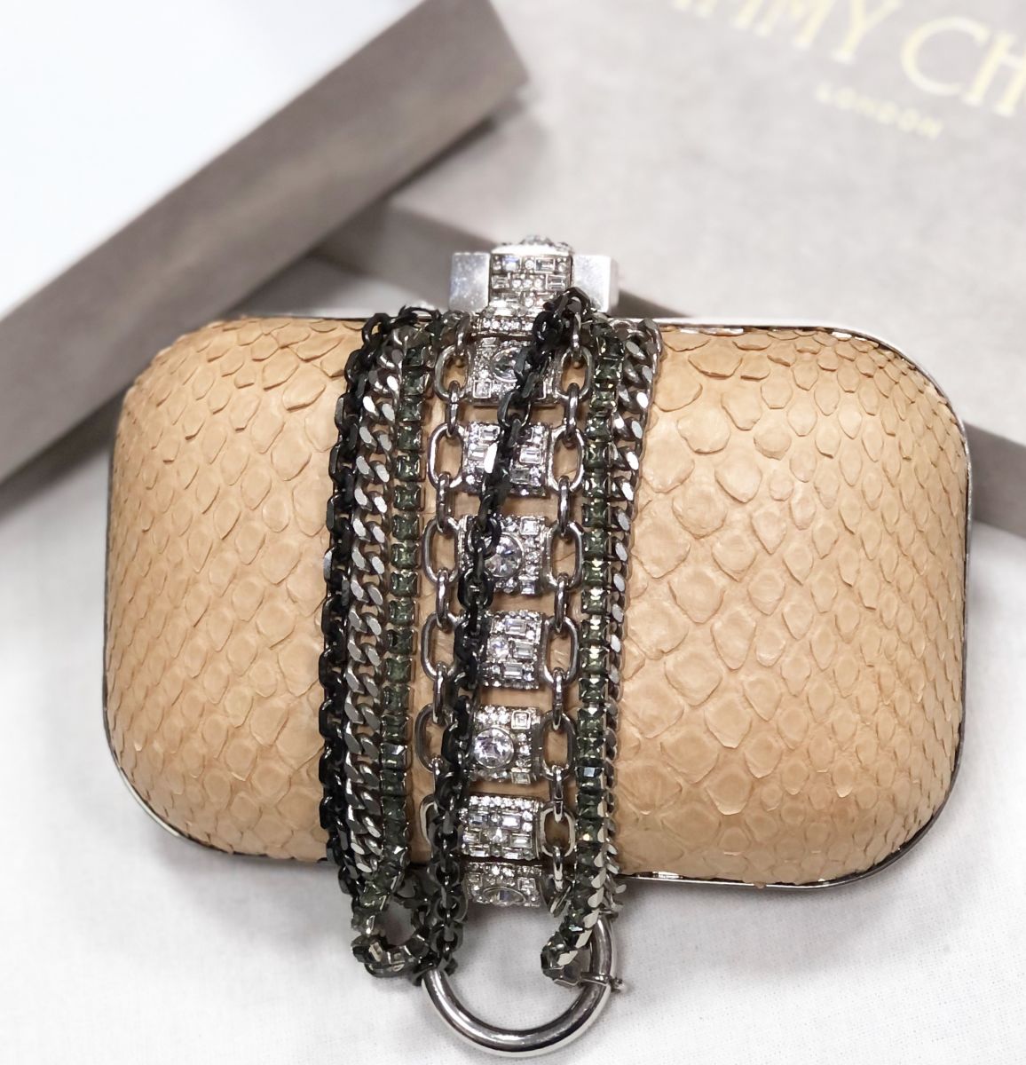 Клатч/ камни/ питон/ Jimmy Choo размер 15/10 цена 34 441 руб