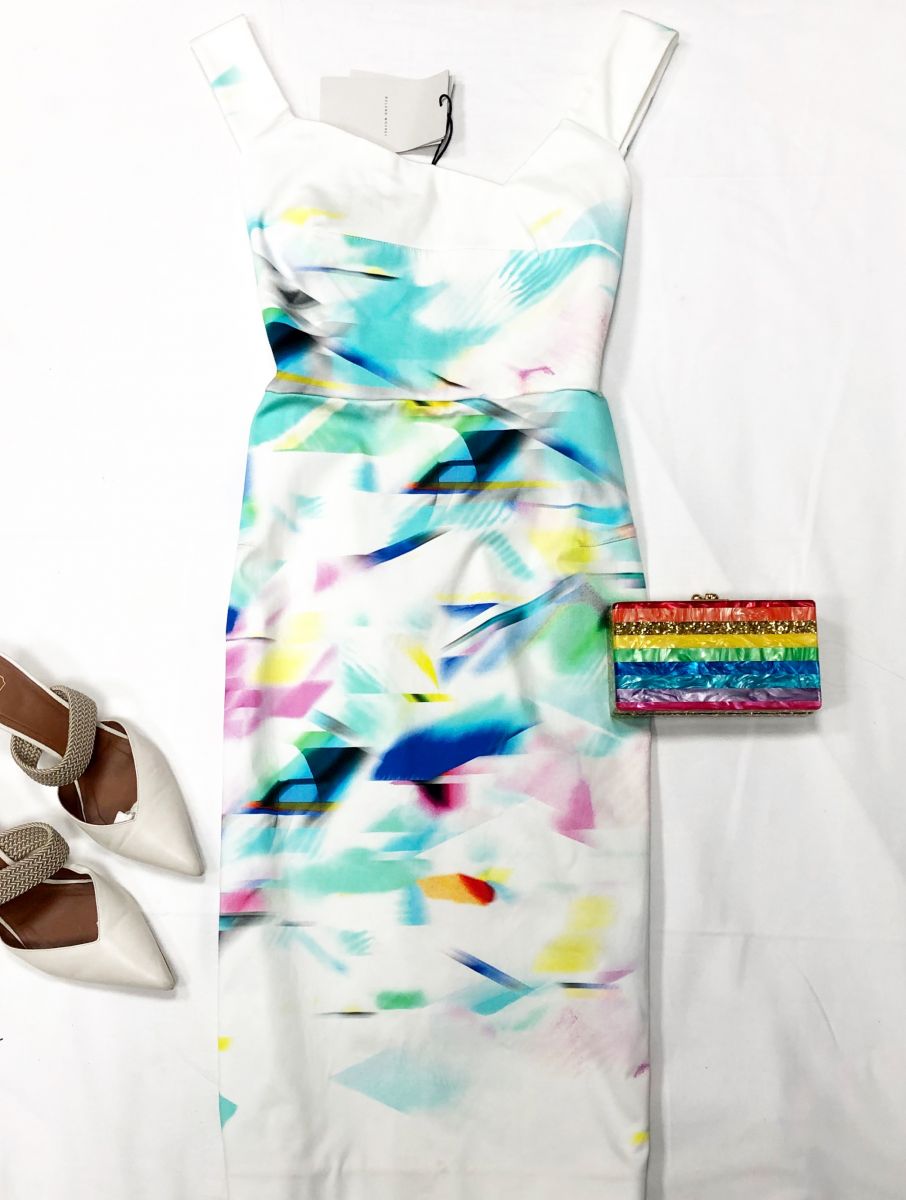 Сарафан ROLAND MOURET размер 44/46 цена 15 655 руб Клатч Edie Parker