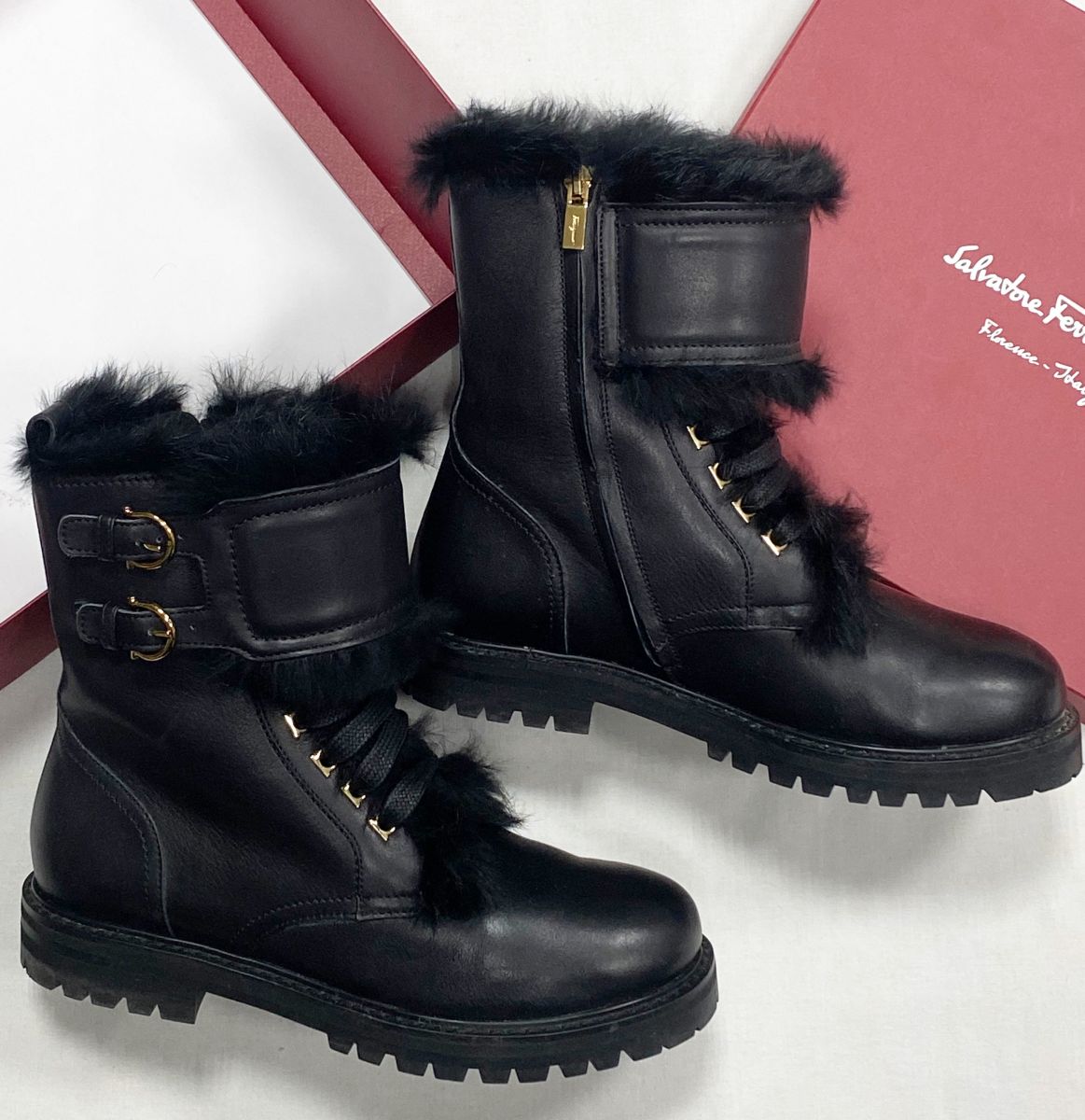 Ботинки/ на меху/ Salvatore Ferragamo размер 37.5 цена 15 655 руб 