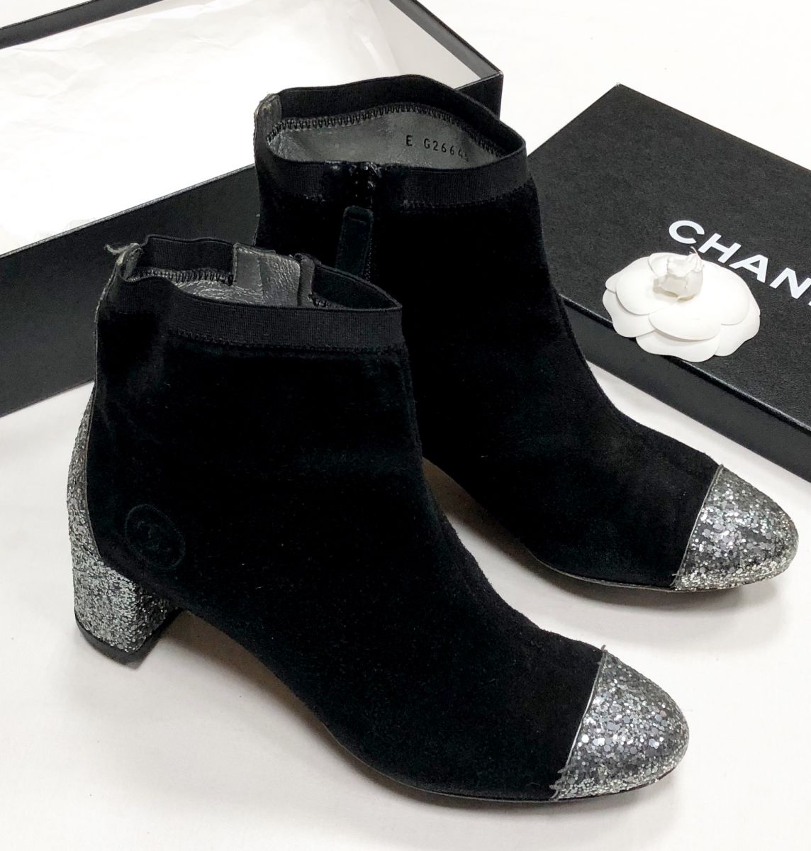 Ботильоны / замша/ Chanel размер 38.5 цена 15 655 руб