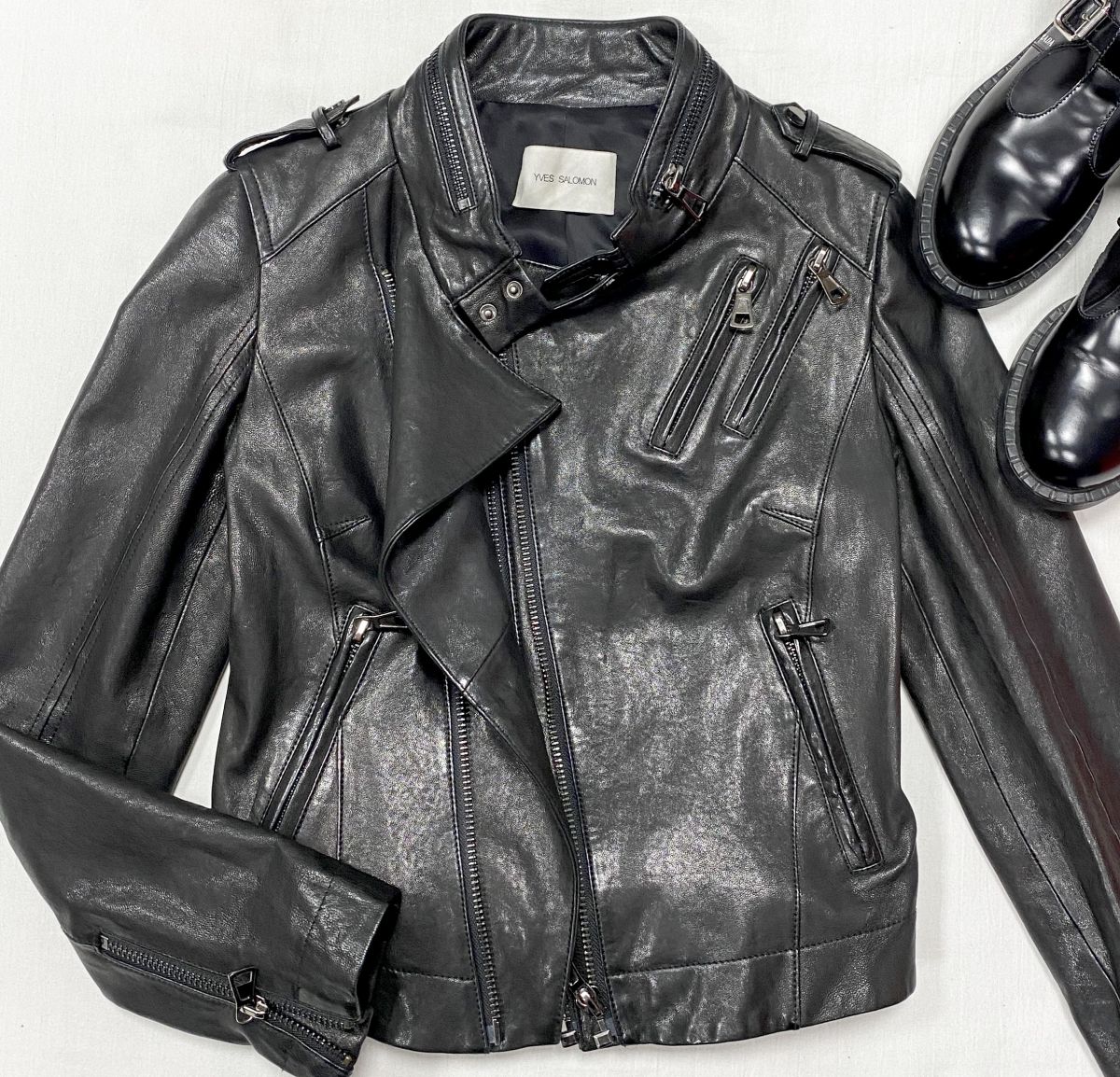 Куртка / кожа / Yves Salomon размер 38 цена 46 965 руб
