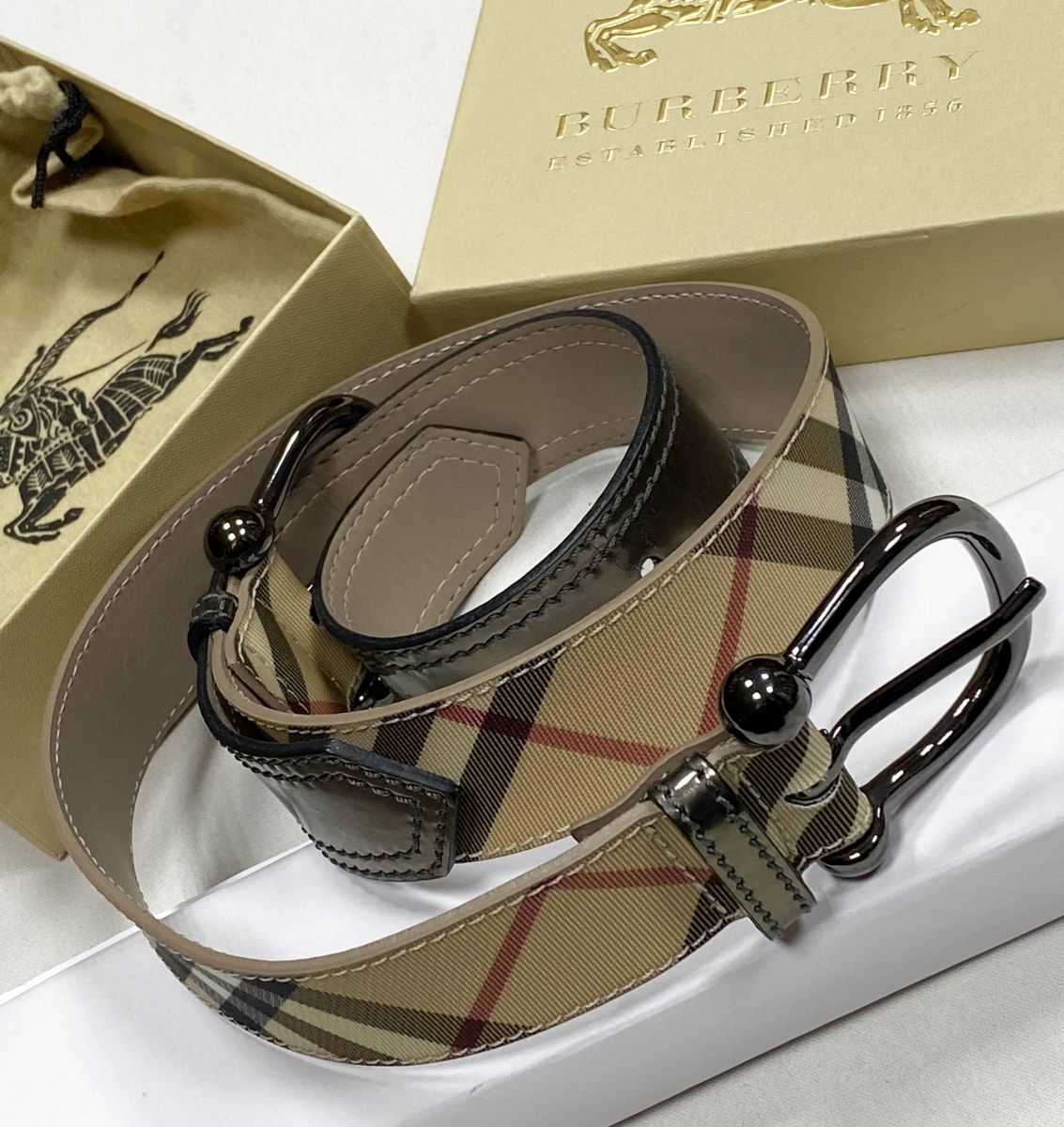 Ремень Burberry размер 36/90 цена 4 697 руб
