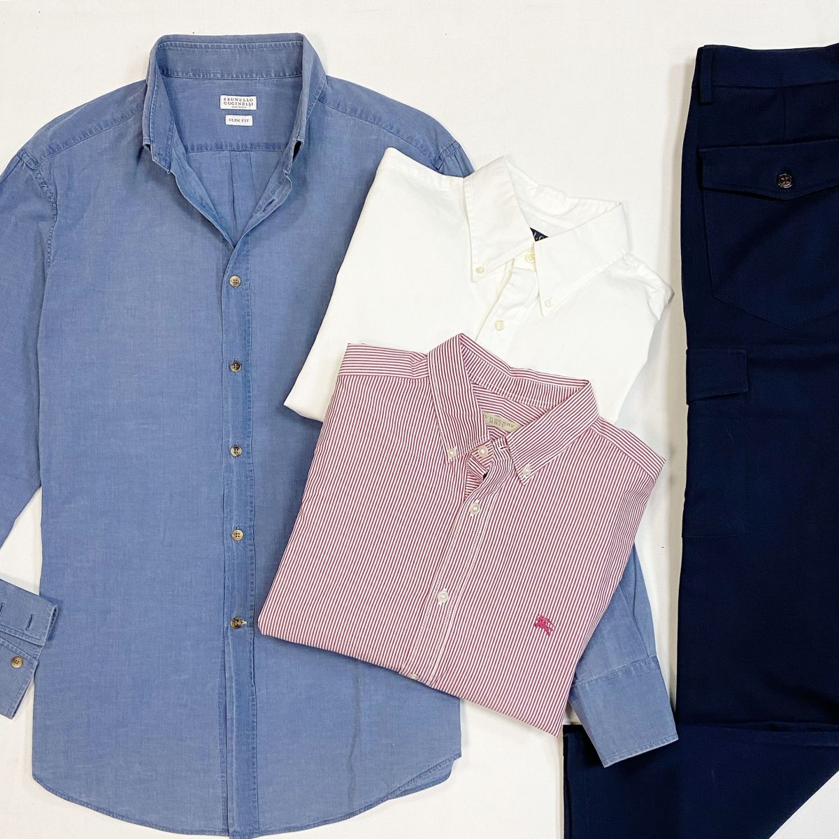 #mechtamen Рубашки Brunello Cucinelli/ Ralpn Lauren/ Burberry размер L цена от 3 077 руб до 4 616 рубБрюки Kiton размер 34 цена 10 770 руб 