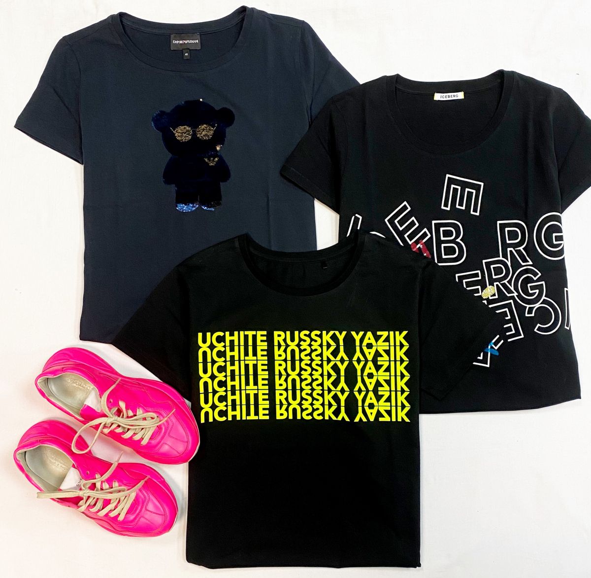 Футболки Armani/ Iceberg / S /40 цена от 1 539 руб до 2 308 руб
Кроссовки Gucci размер 37 цена 23 078 руб 