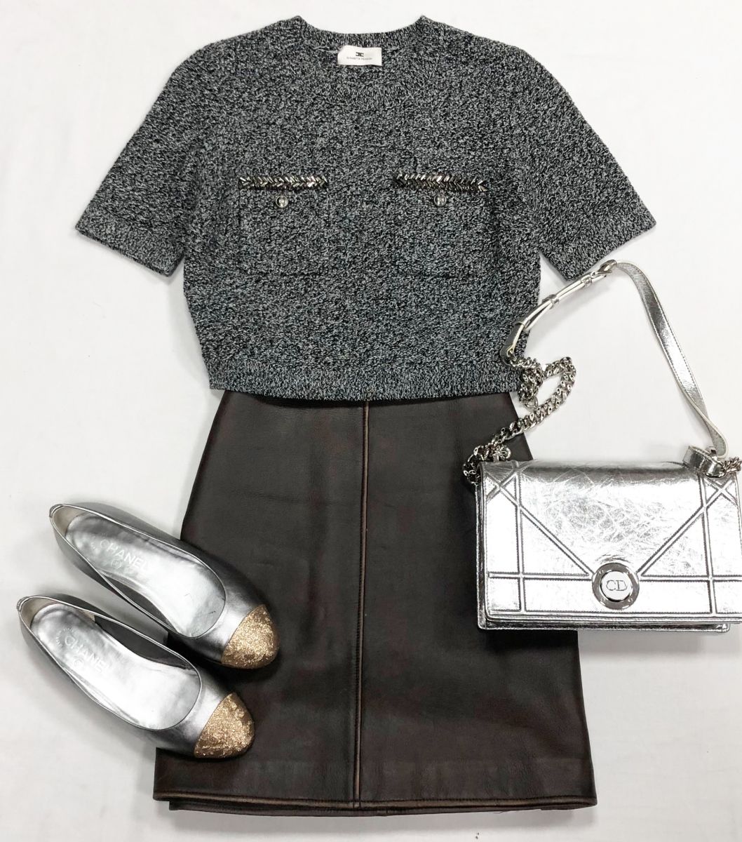 Кофта Elisabetta Franchi размер 40 цена 4 697 руб
Юбка Weekend/ Max Mara размер 34 цена 10 959 руб
Балетки Chanel размер 38 цена 31 310 руб
Сумка Christian Dior