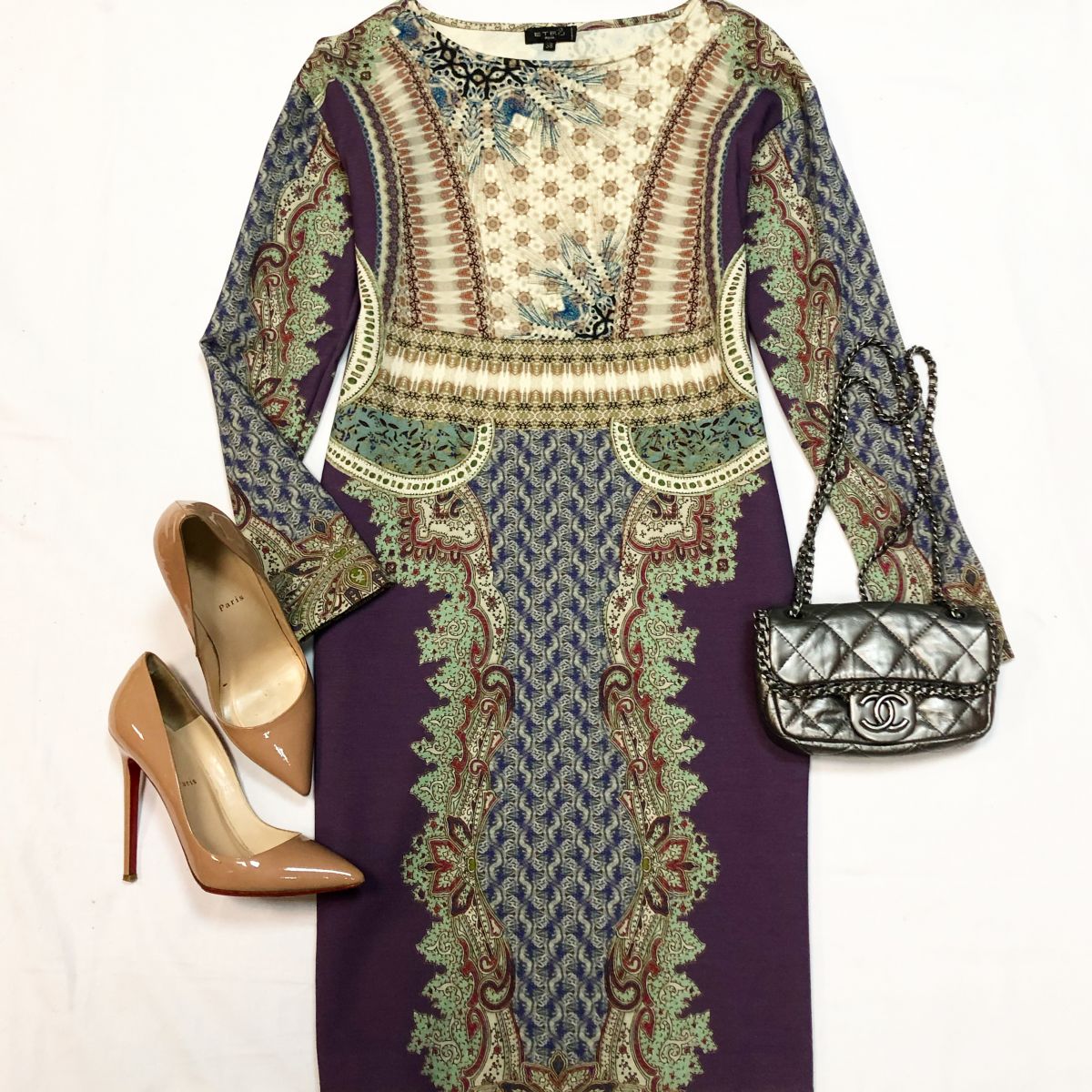 Платье ETRO размер 38 цена 18 462 руб Сумочка CHANEL